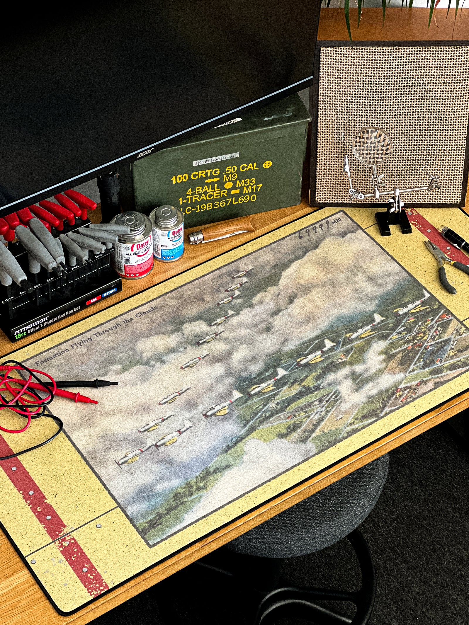 Formation Flying Through The Clouds - Original desk setup