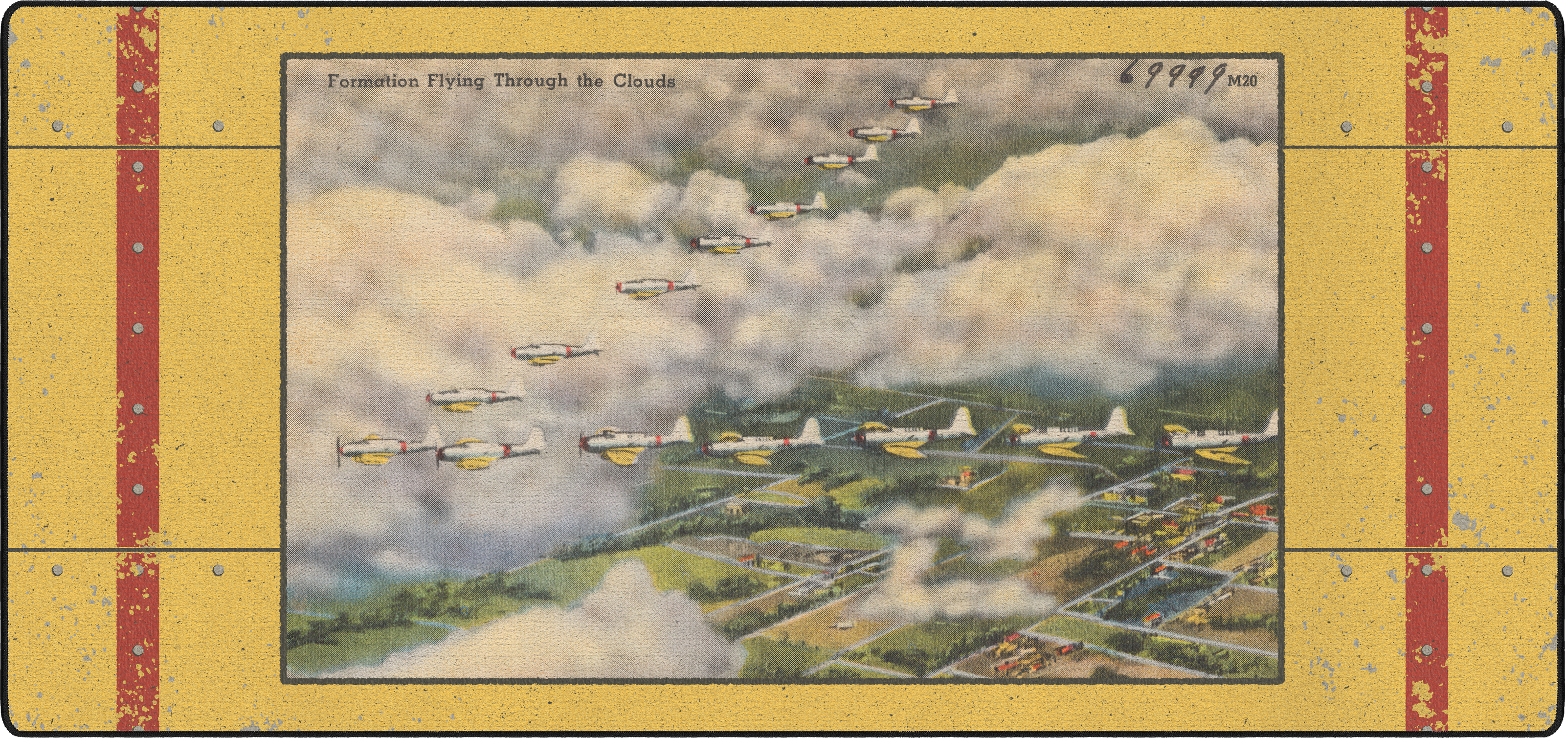Formation Flying Through The Clouds mousepad thumbnail, Original, Large/XXL