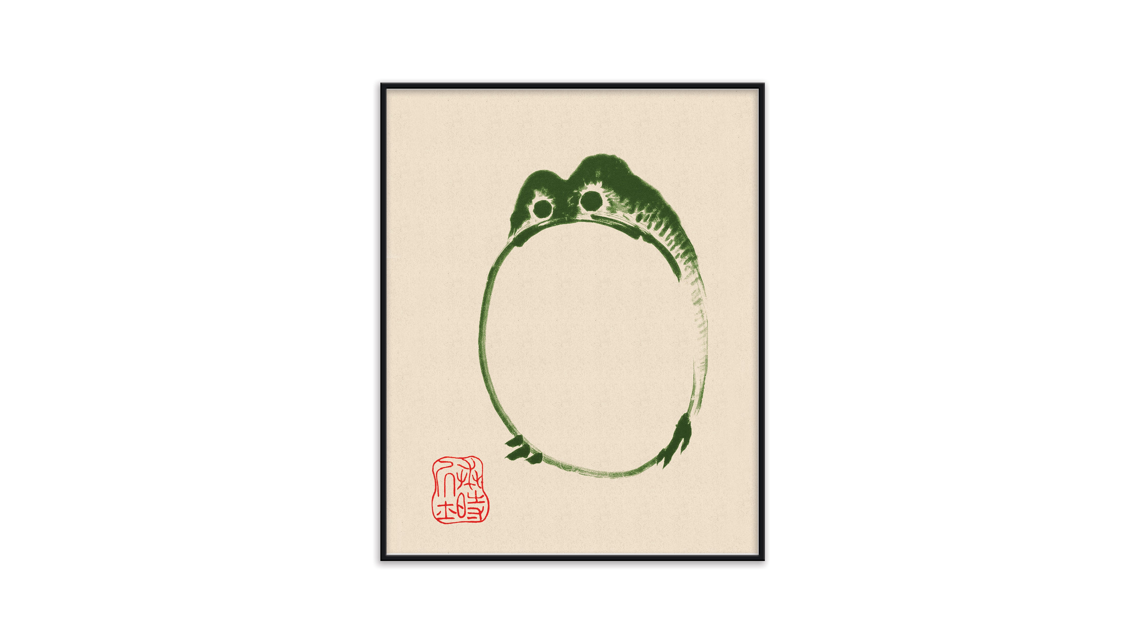 Pudgy - The Frog, by Matsumoto Hoji - Medium Poster - The Mousepad Company