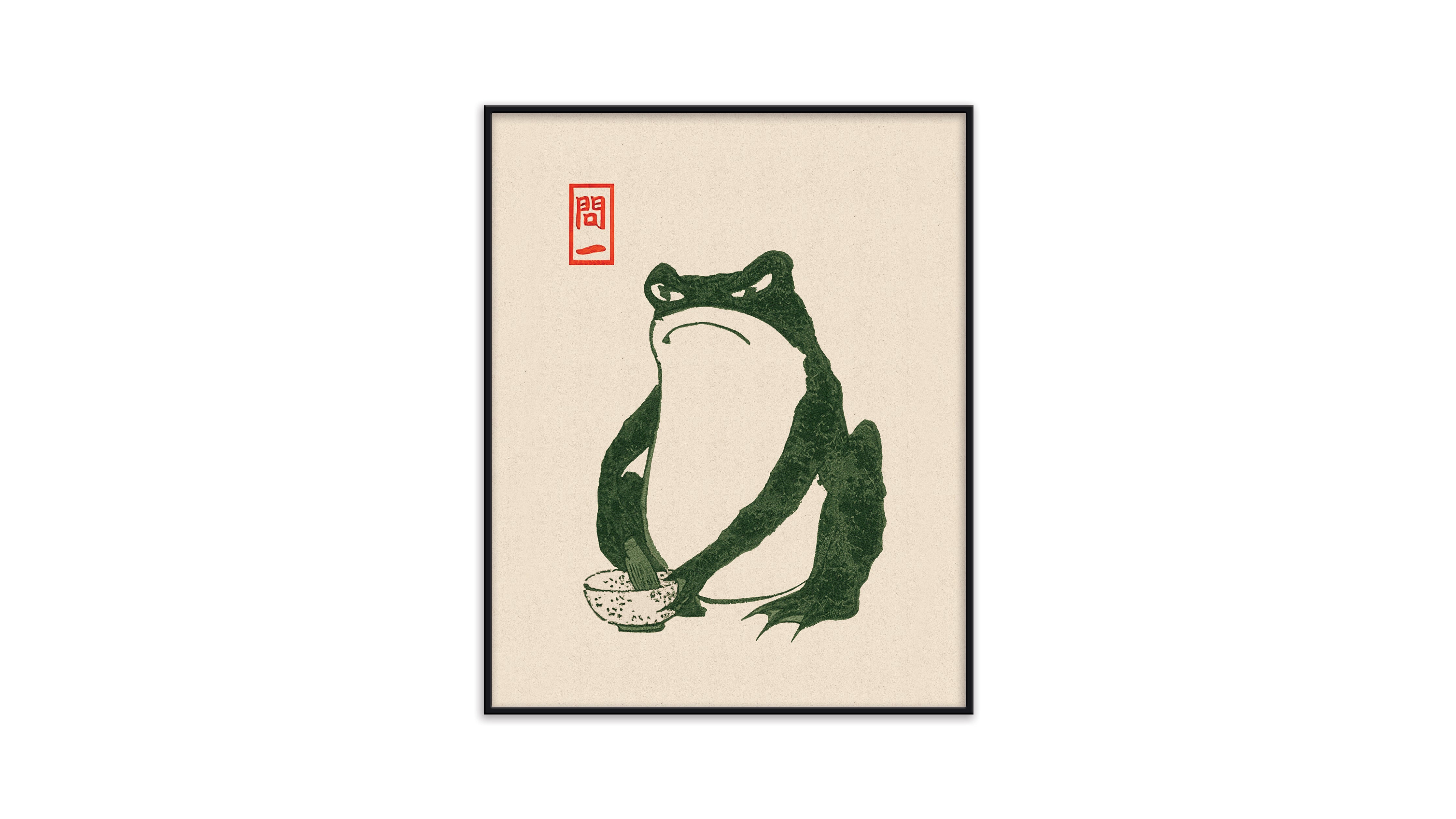 Matcha - The Frog, by Matsumoto Hoji - Medium Poster - The Mousepad Company
