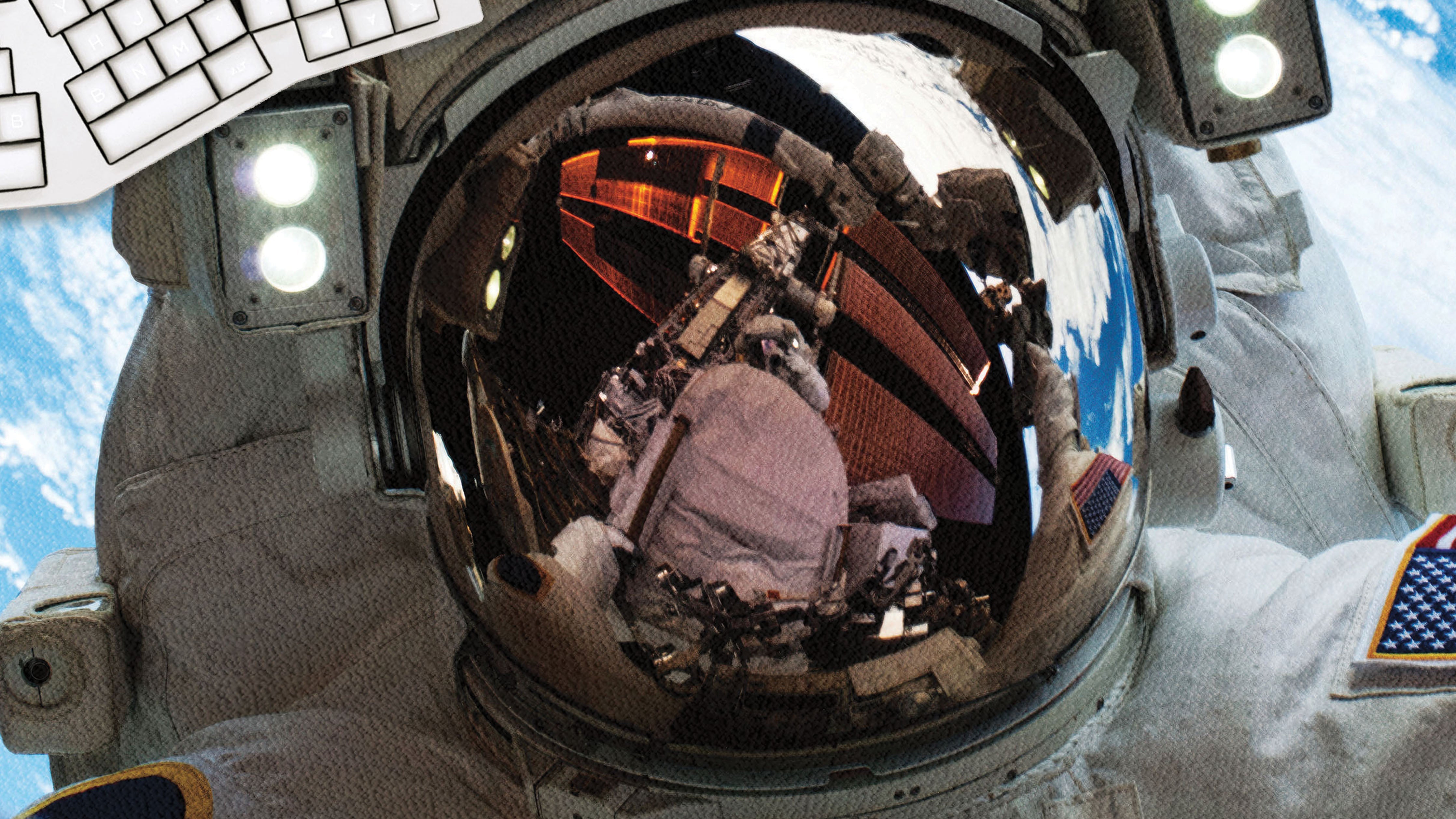 Astronaut's Space Gaze - The Mousepad Company