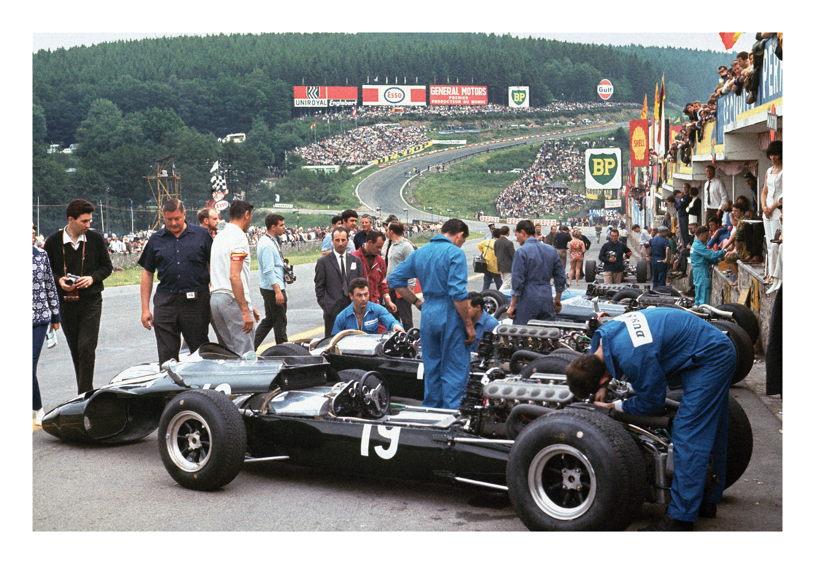 Cooper T81 Maseratis at Belgian GP, '66
