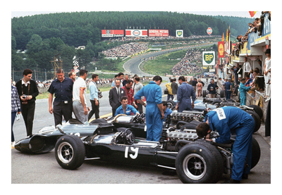 Cooper T81 Maseratis at Belgian GP, '66