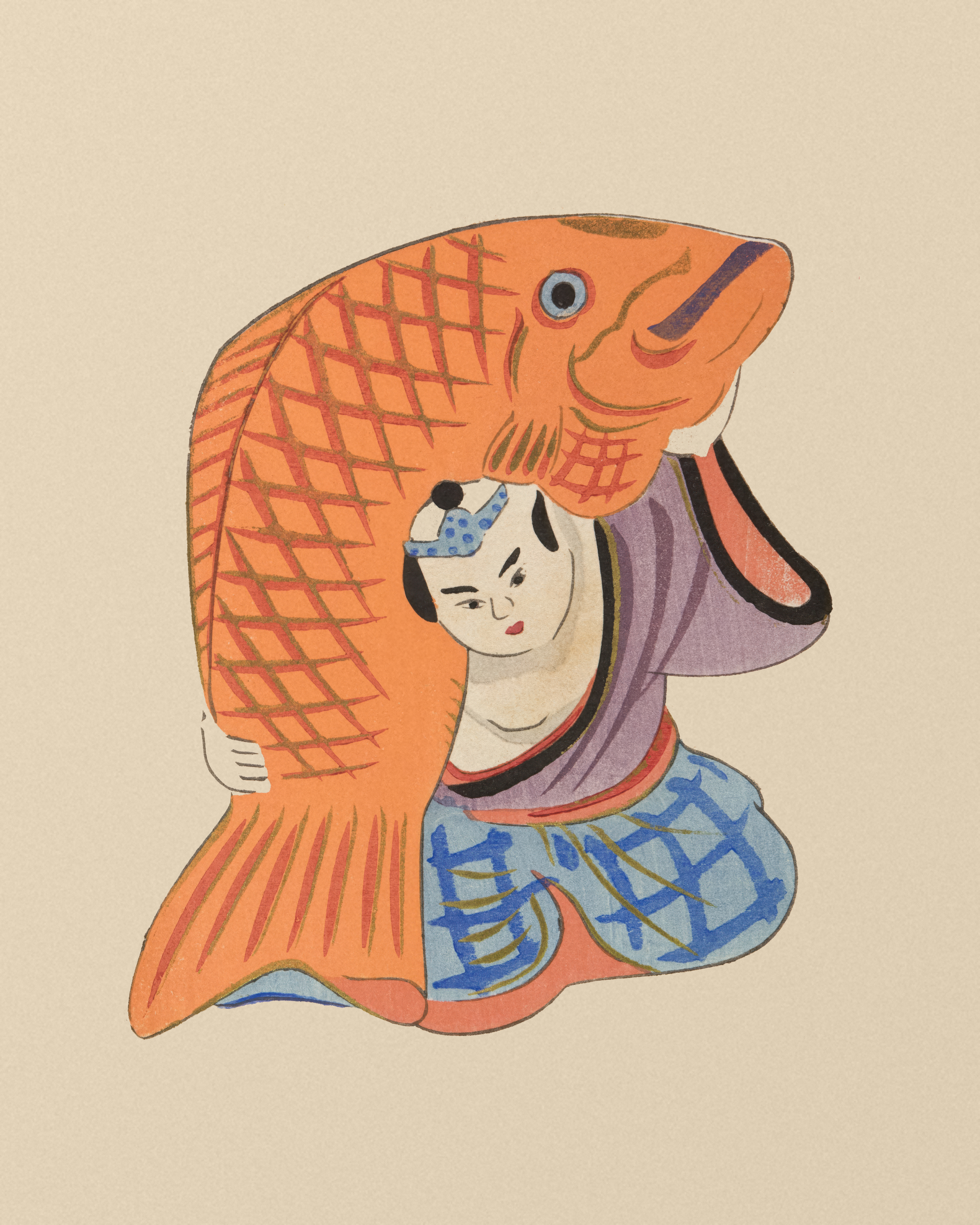 Goldfish Mask Toy - Japanese Folk Art - The Mousepad Company