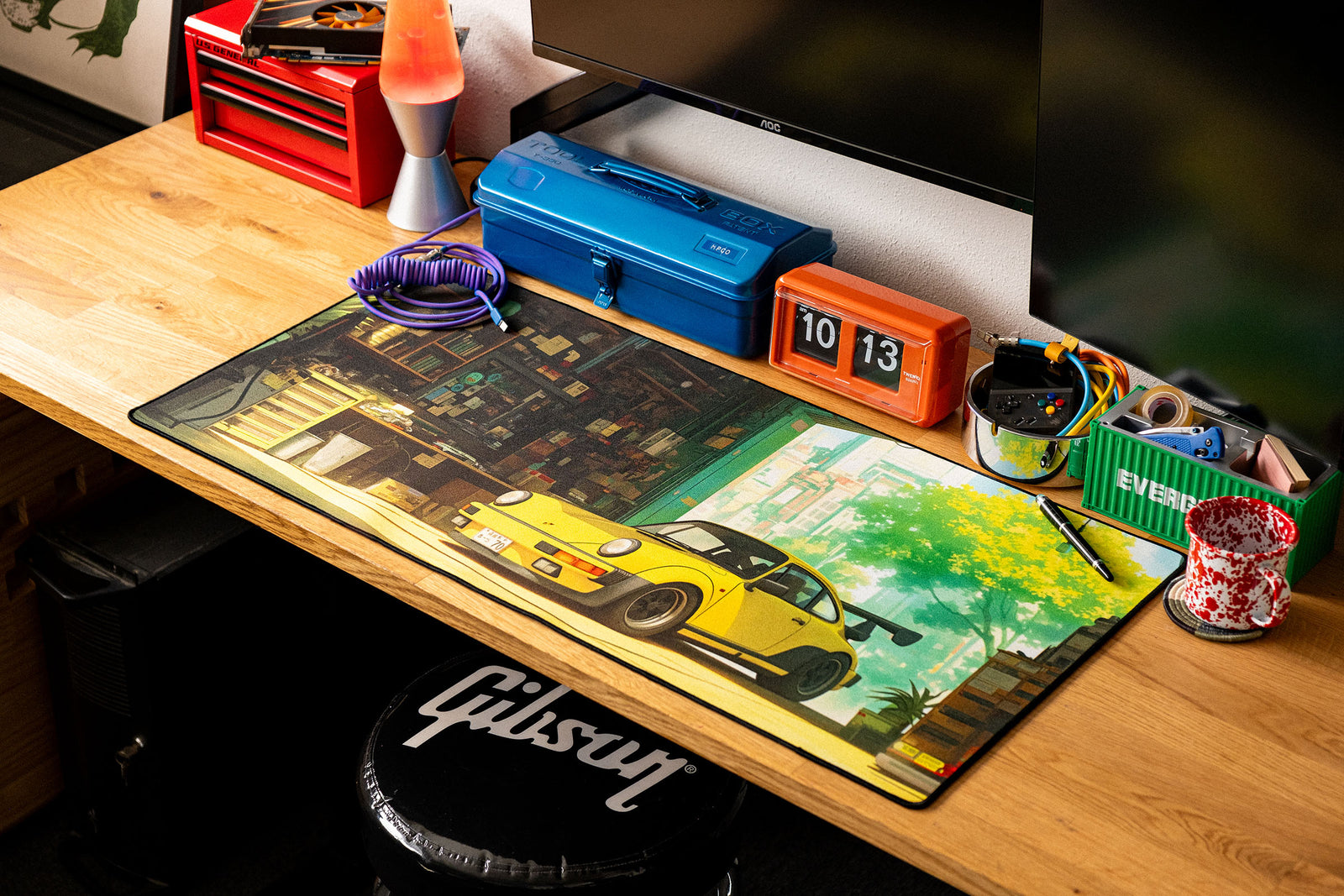 Gramp's Garage - Original desk setup