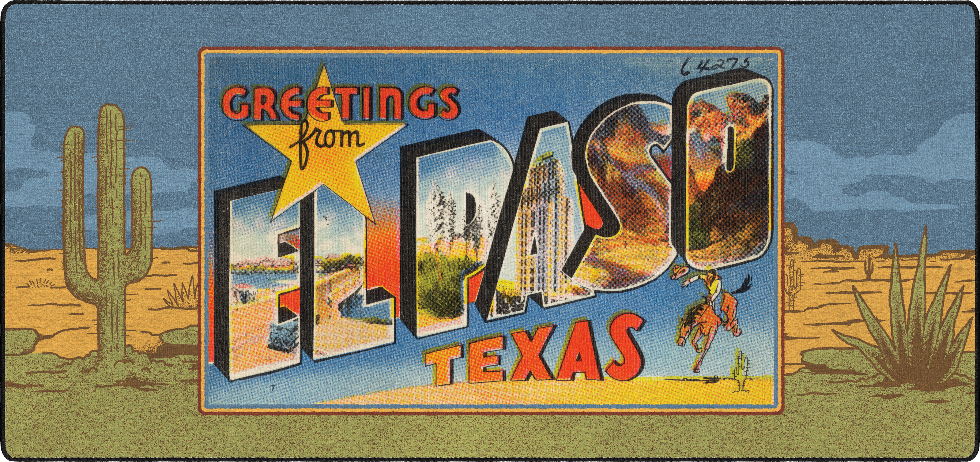 Greetings From El Paso mousepad thumbnail, Original, Large/XXL