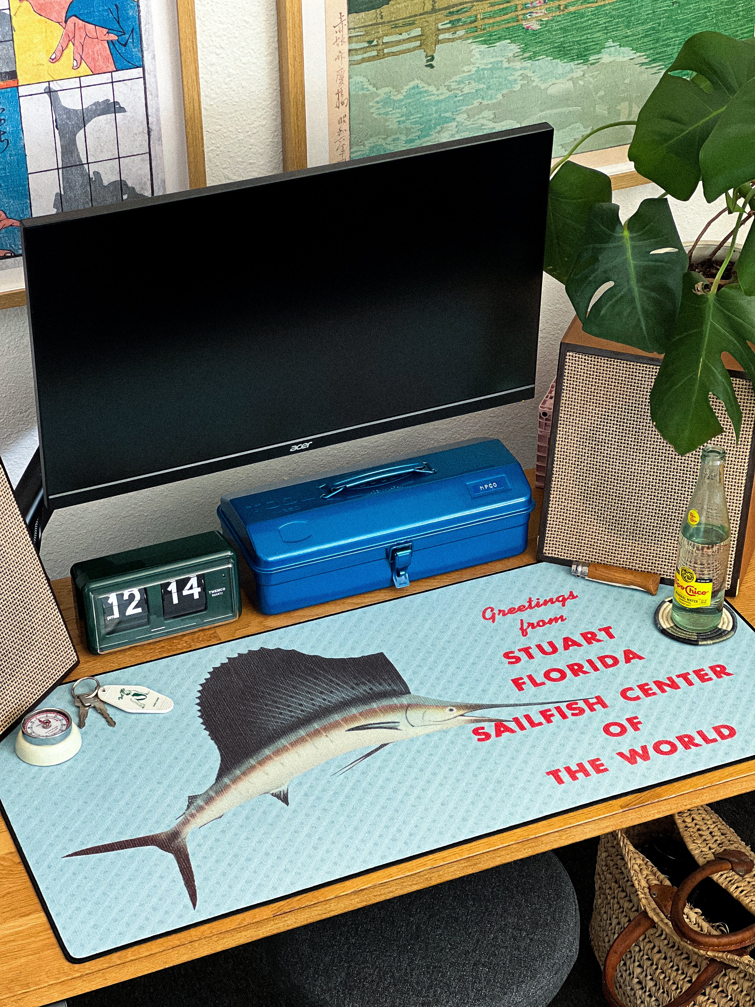 Greetings From Stuart, Florida - Original desk setup