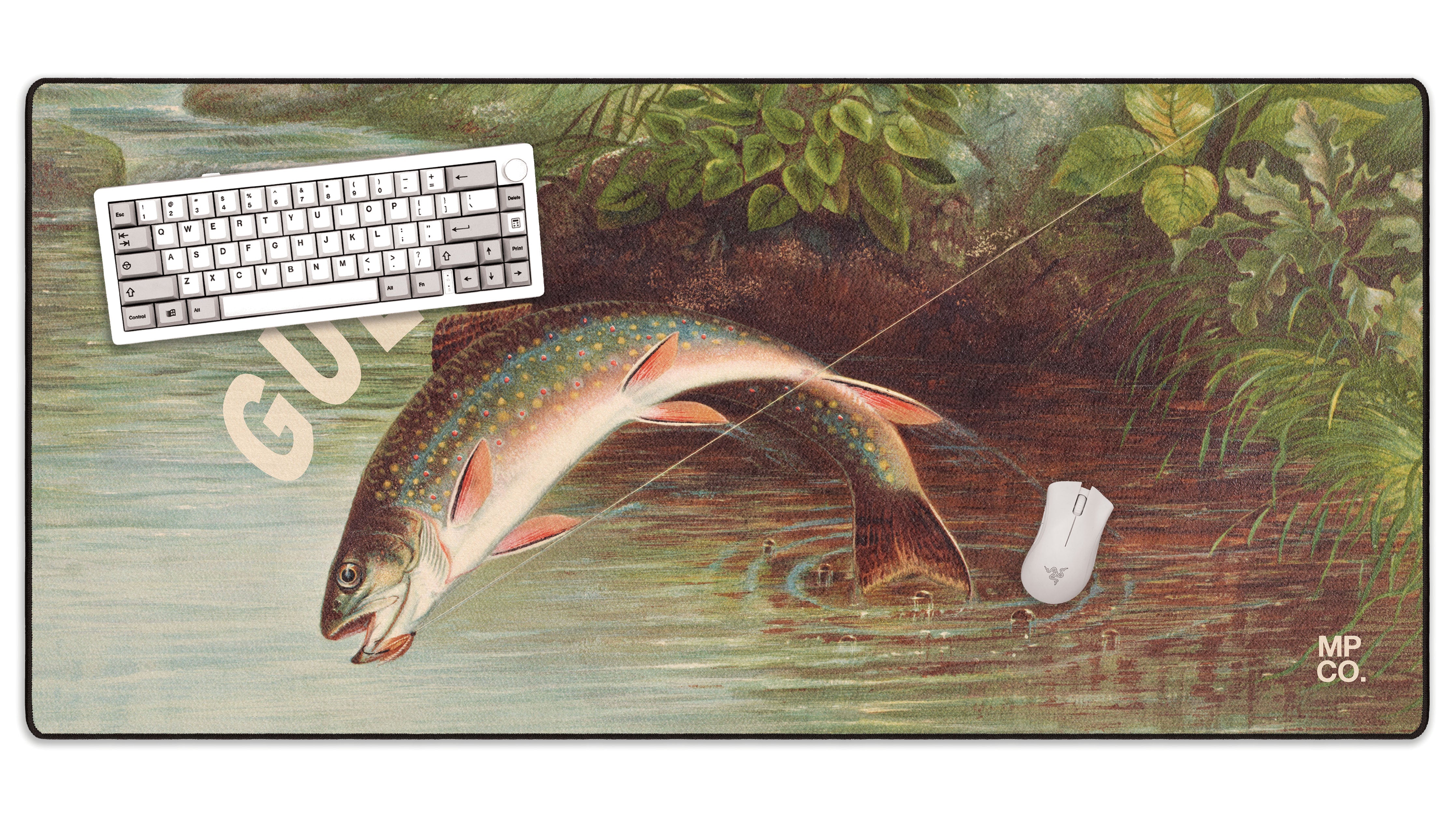 Leaping Brook Trout by Samuel Kilbourne