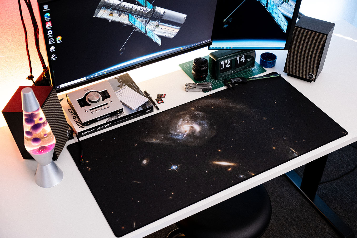 Hubble Interacting Galaxy NGC 6090 - Original desk setup