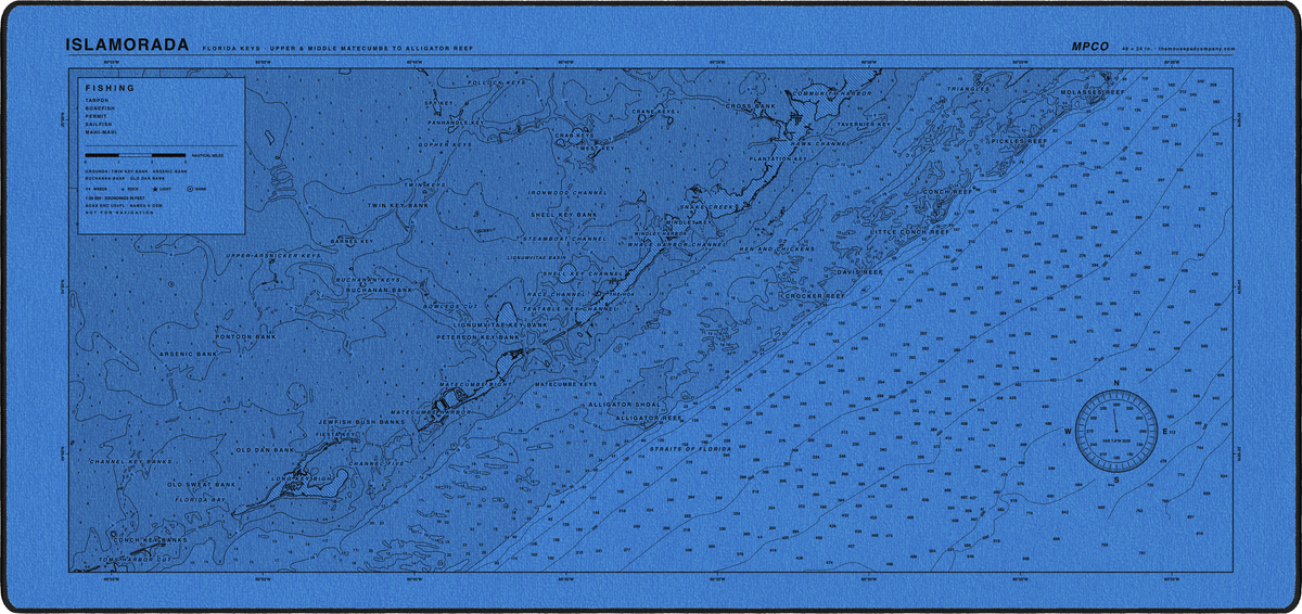 Islamorada Nautical Chart Pad