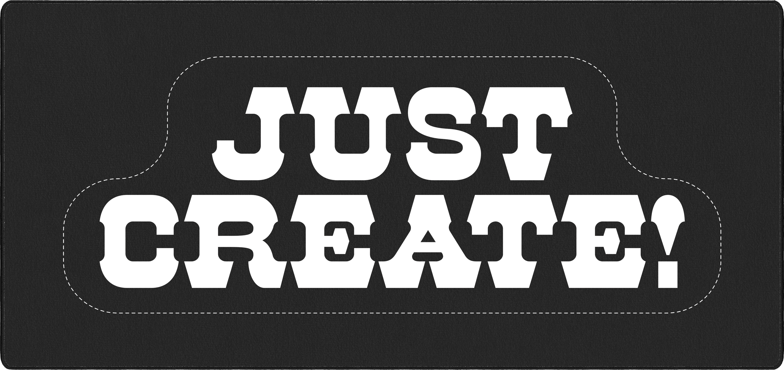Just Create! mousepad thumbnail, Black, Large/XXL
