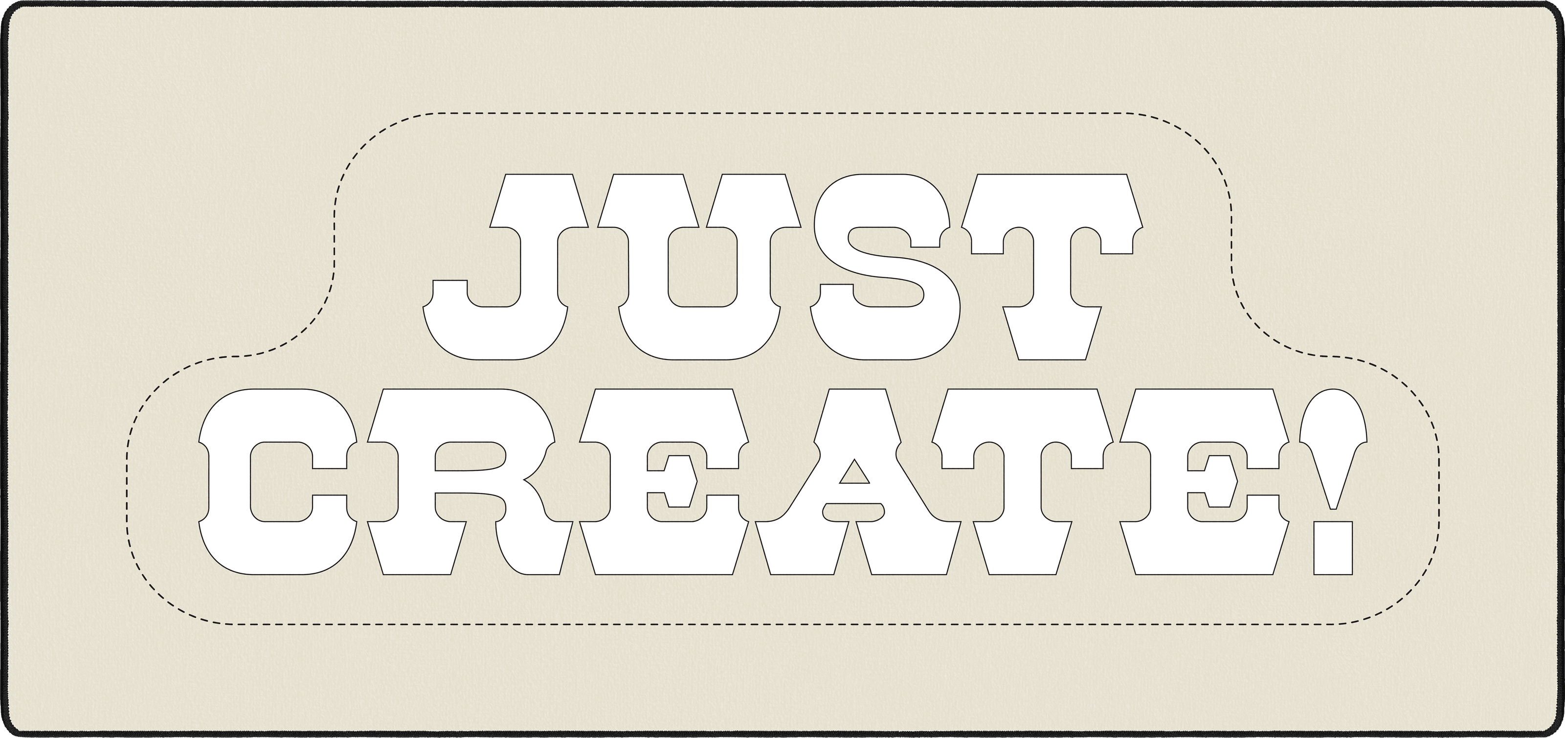 Just Create! mousepad thumbnail, Cream, Large/XXL