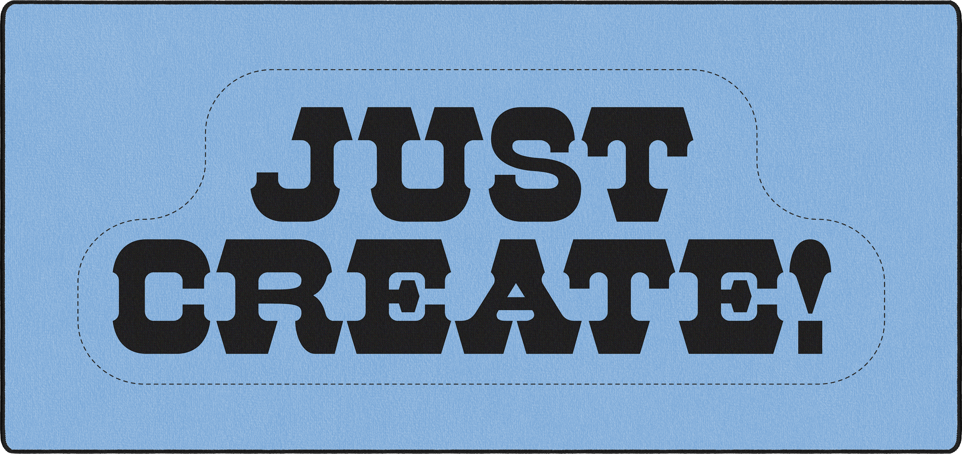 Just Create! mousepad thumbnail, Sky Blue, Large/XXL