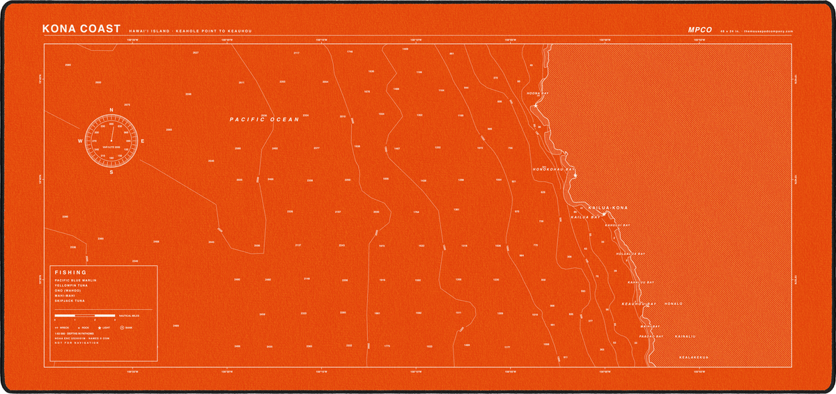 Kona Coast Nautical Chart Pad