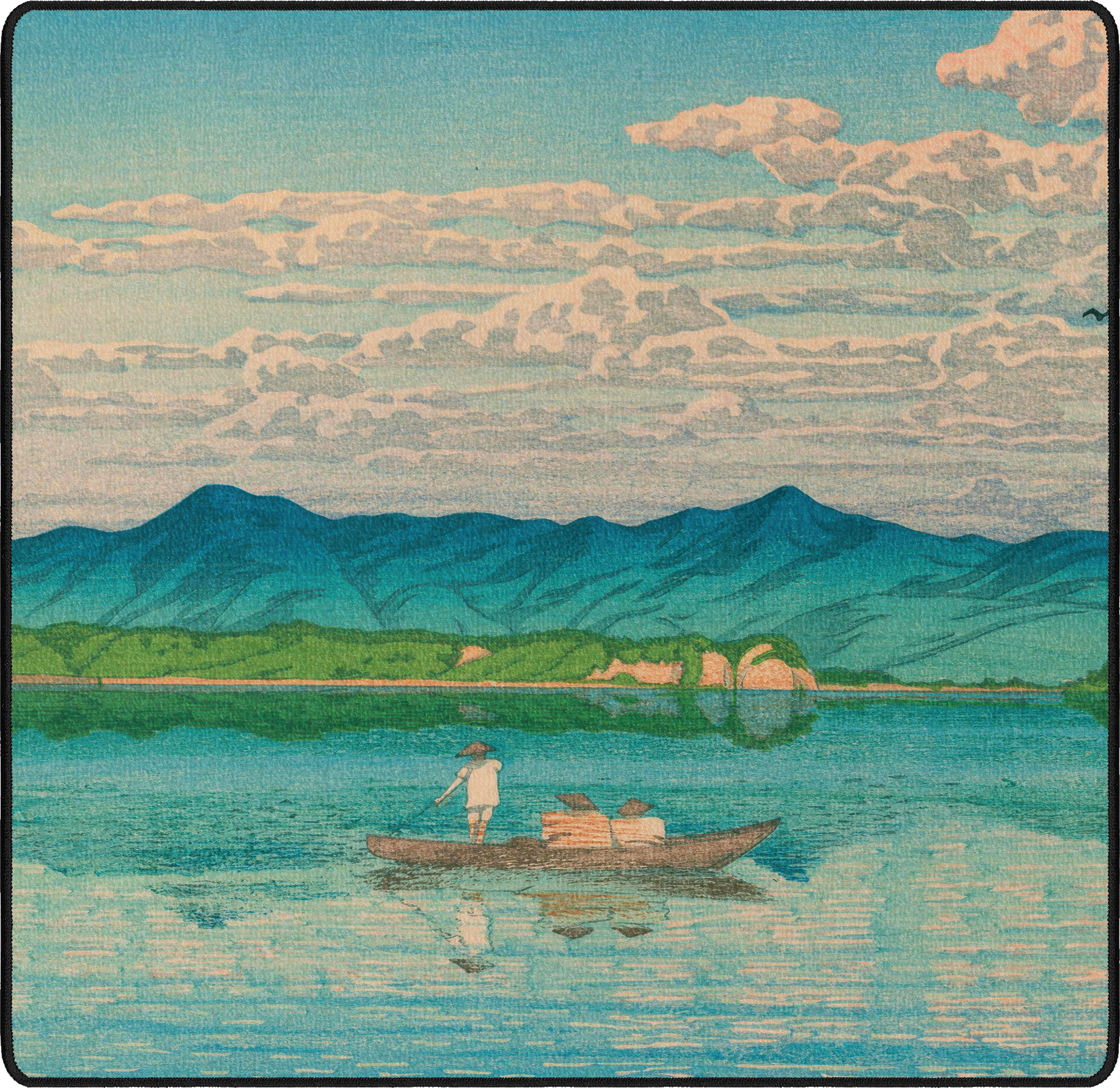Lake Hamana, by Hasui mousepad thumbnail, Original, Medium/Small