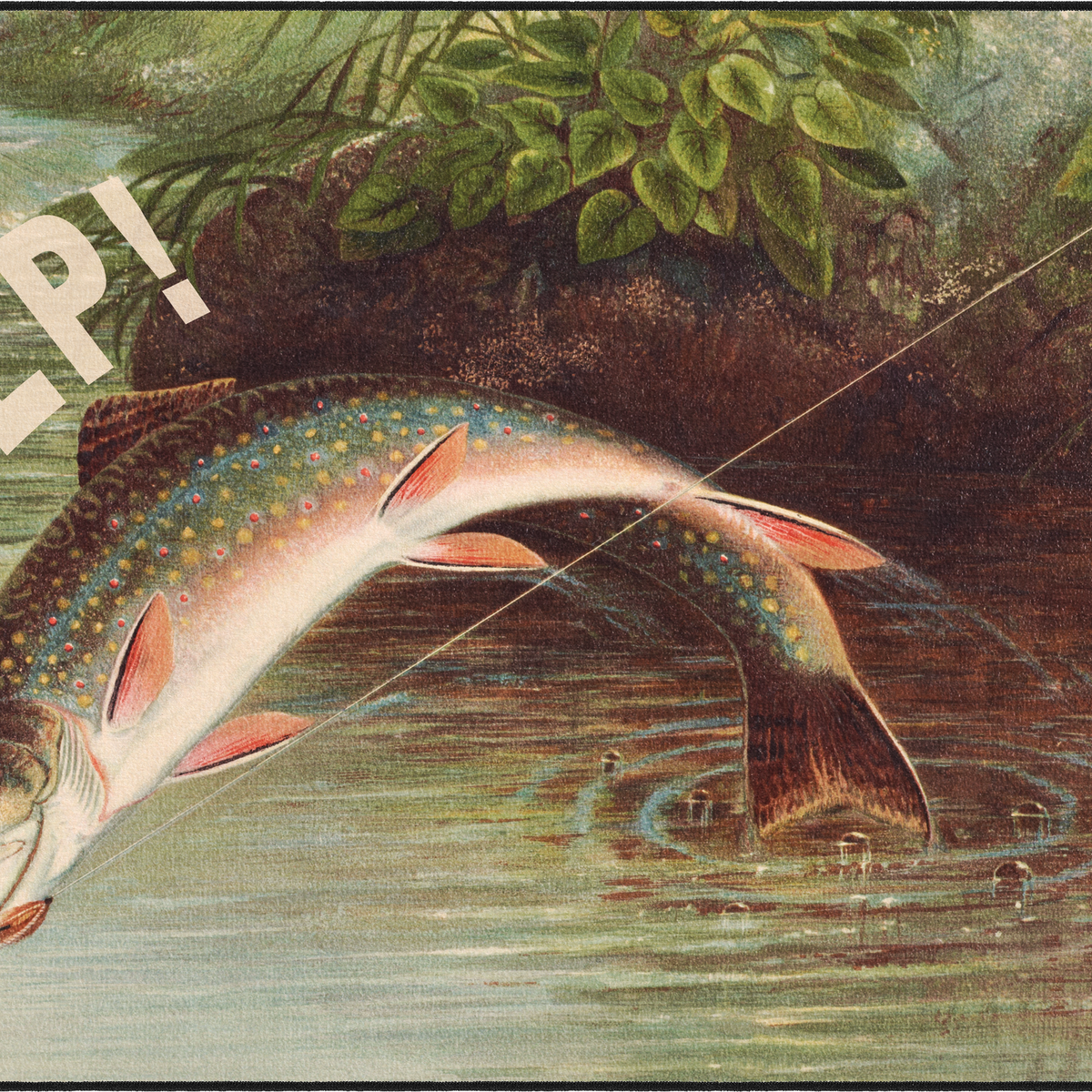 Leaping Brook Trout by Samue Gaming Mousepad | Desk Mat – Mousepad Co