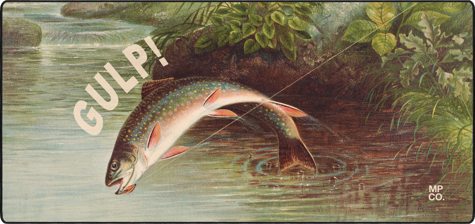 Leaping Brook Trout by Samuel Kilbourne
