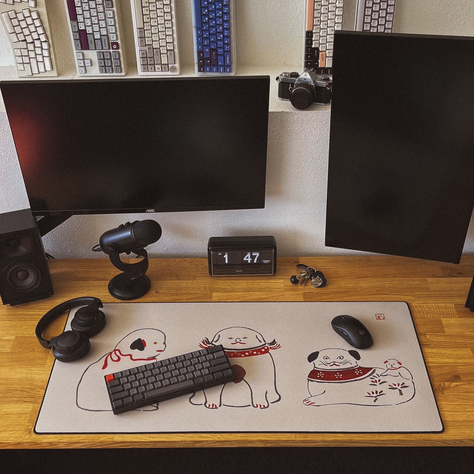 Little Doggies - Original desk setup