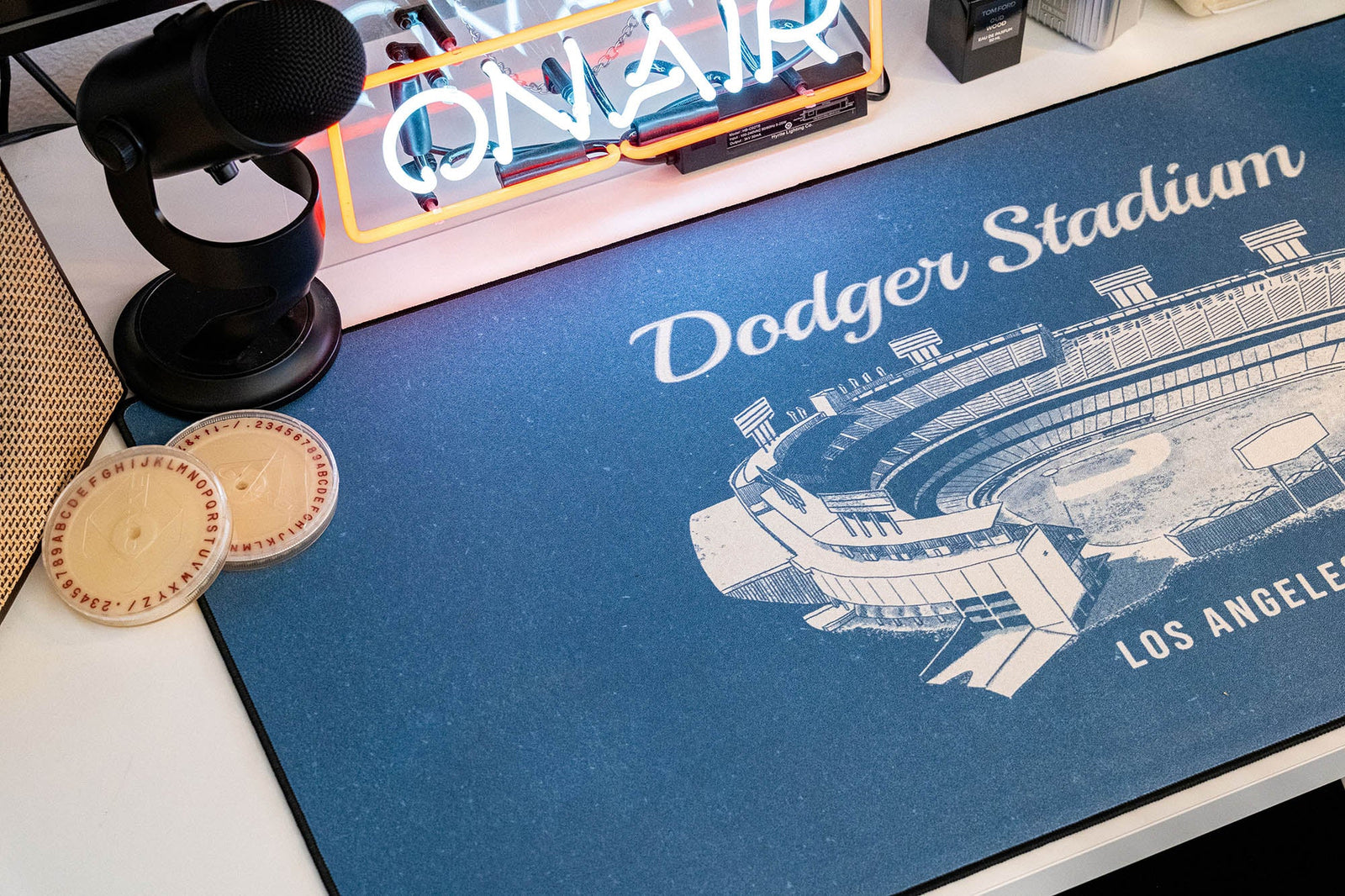 Los Angeles Stadium - Original desk setup