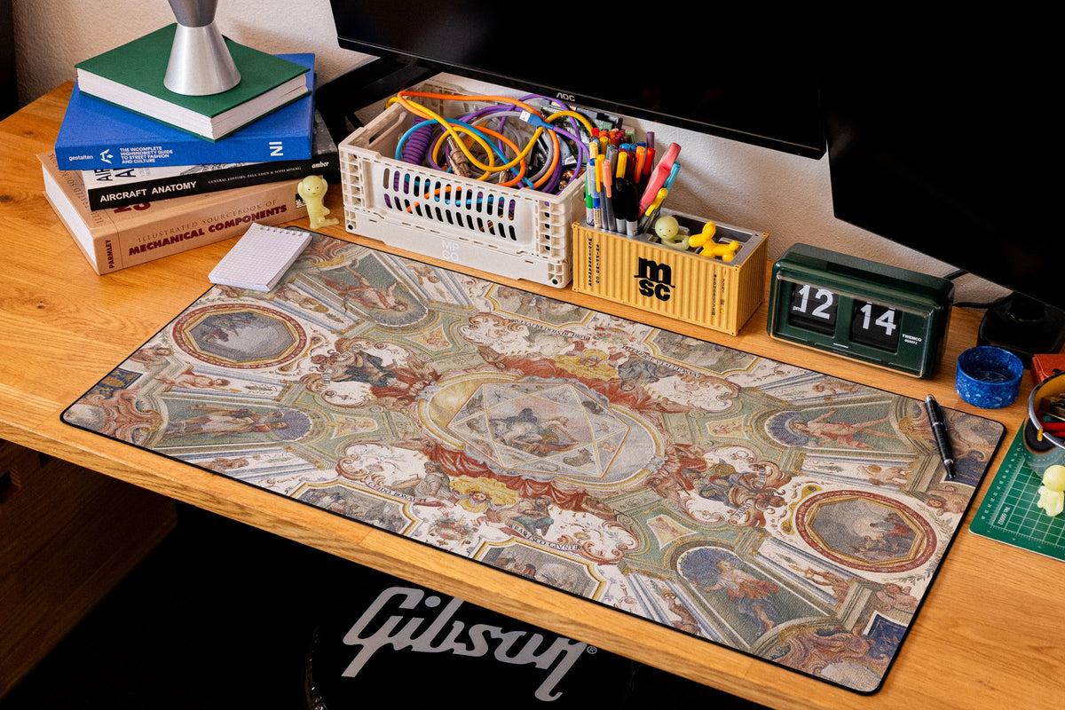 Mathematics Cabinet desk mat in Original, shown on a styled desk setup