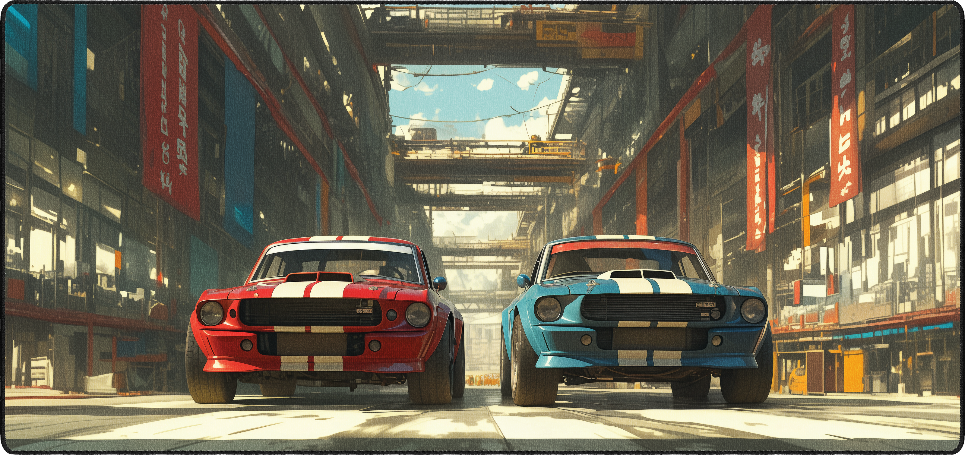 Megumi's Mustangs mousepad thumbnail, Original, Large/XXL