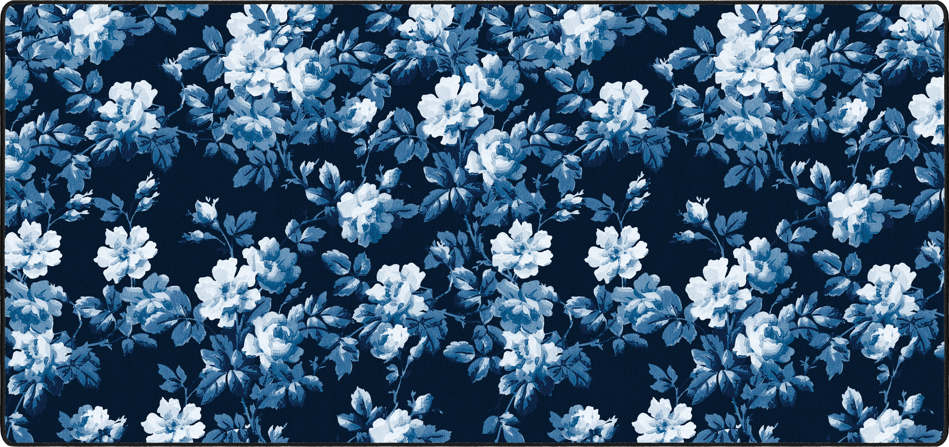 Midnight Blooms mousepad thumbnail, Blue, Large/XXL