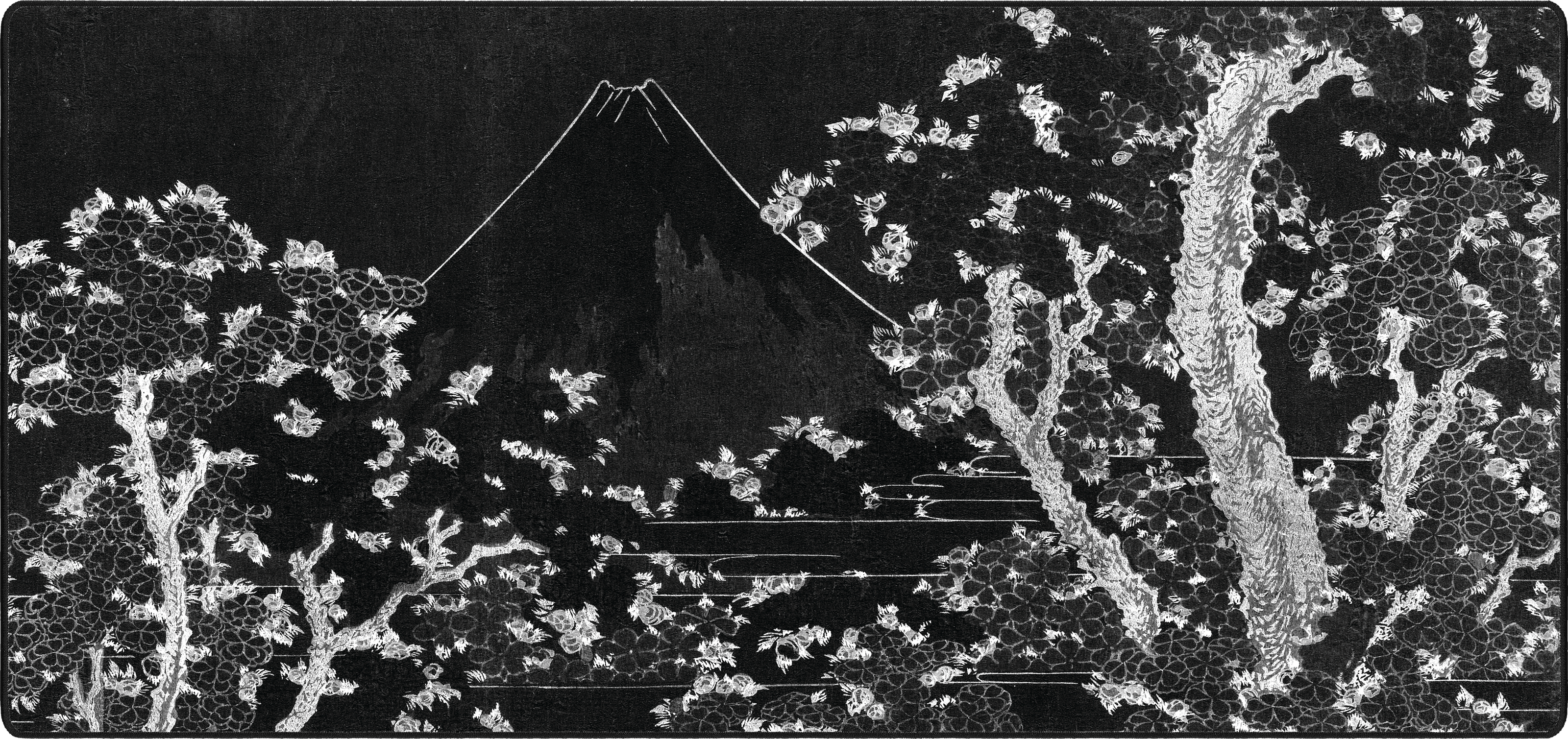 Mount Fuji with Cherry Trees in Bloom mousepad thumbnail, Original, Large/XXL