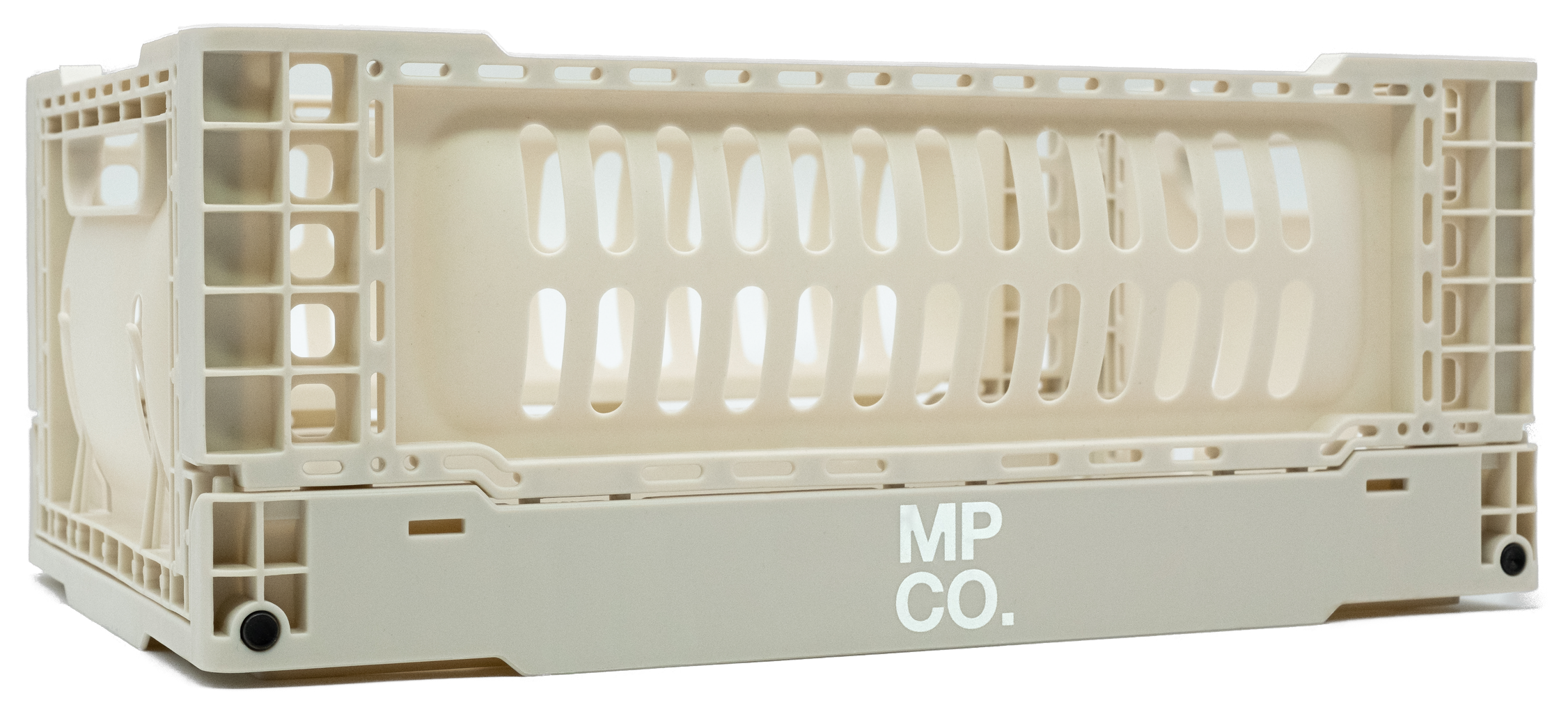 MPCO Foldable Desk Crate in White, assembled