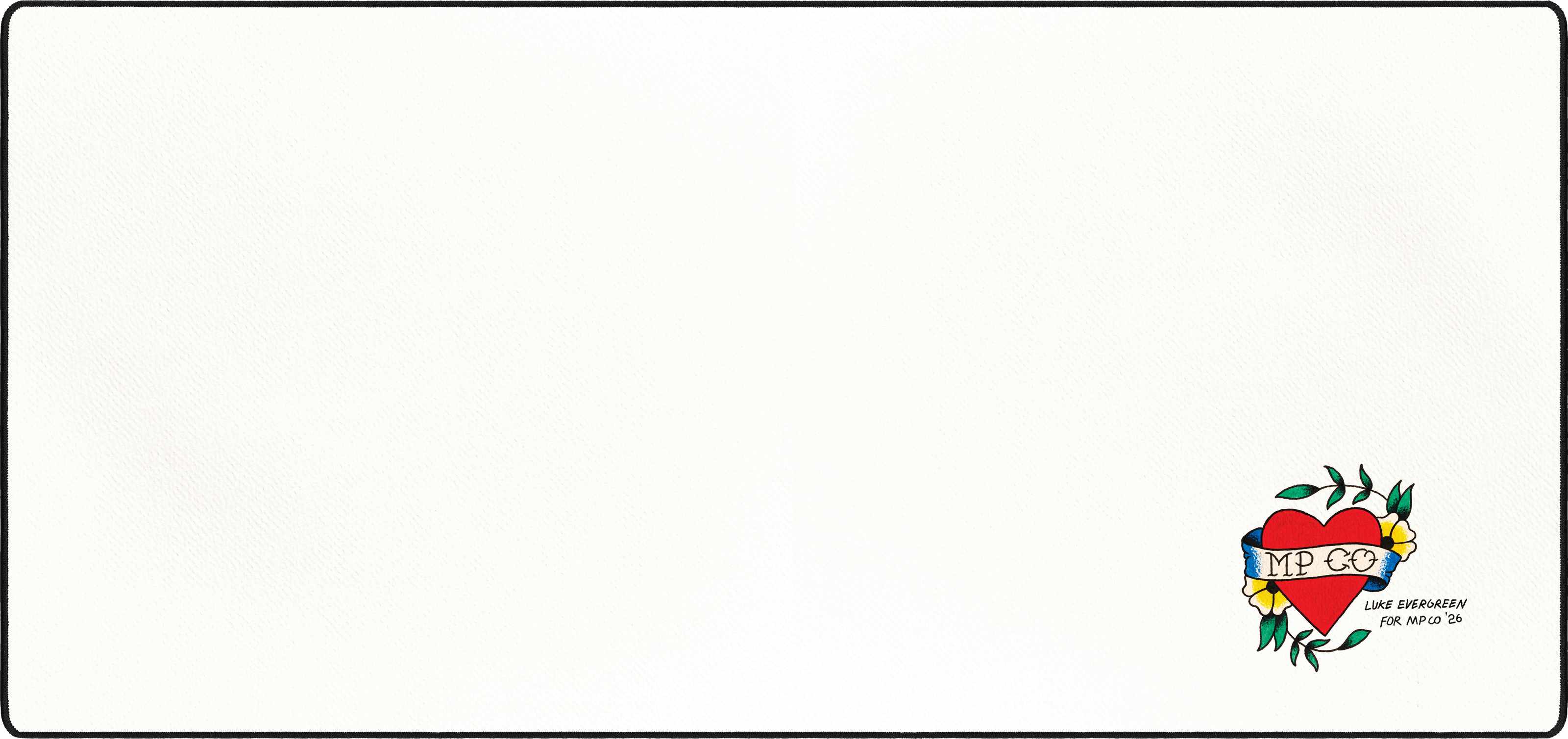 MPCO Heart mousepad thumbnail, White, Large/XXL