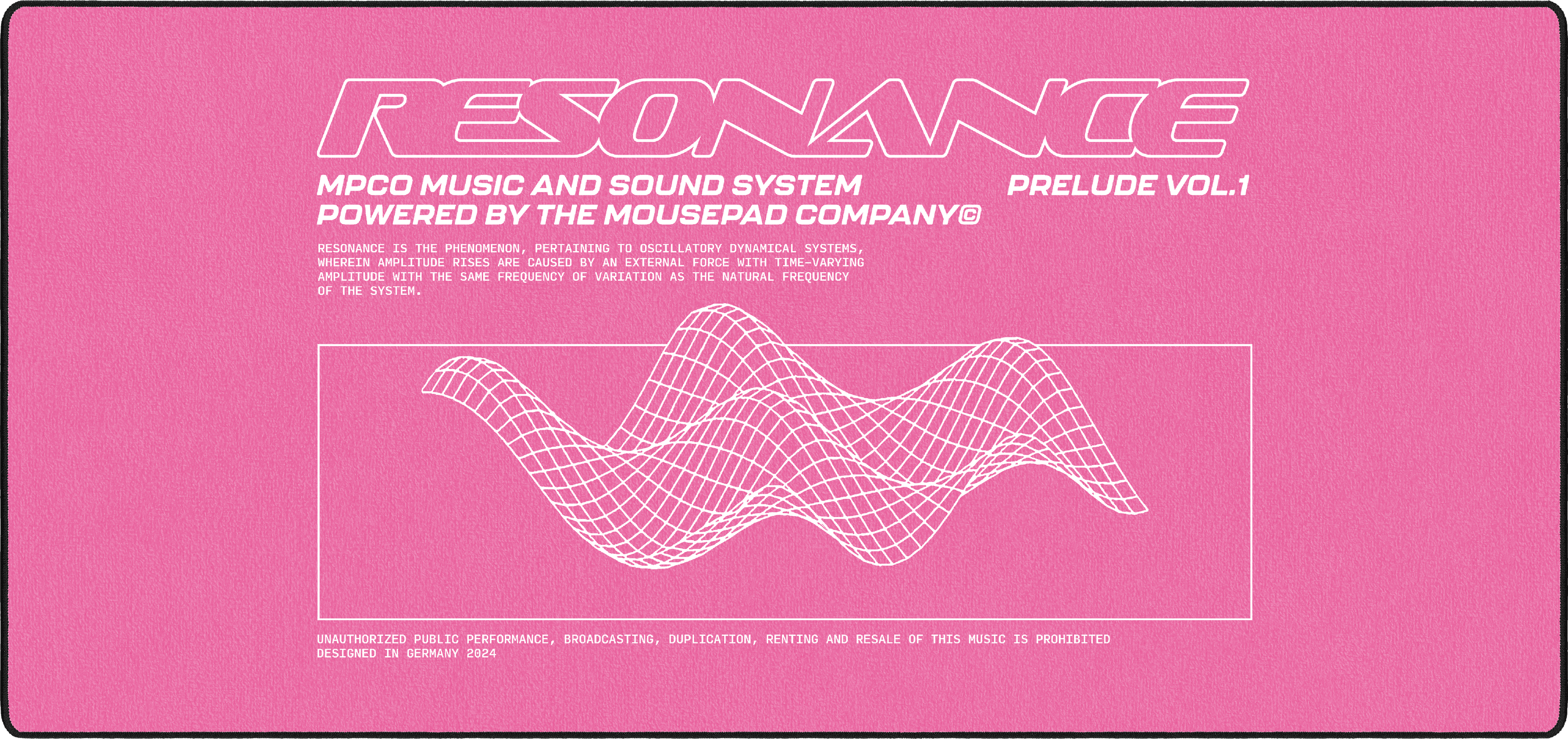 MPCO Music mousepad thumbnail, Pink, Large/XXL