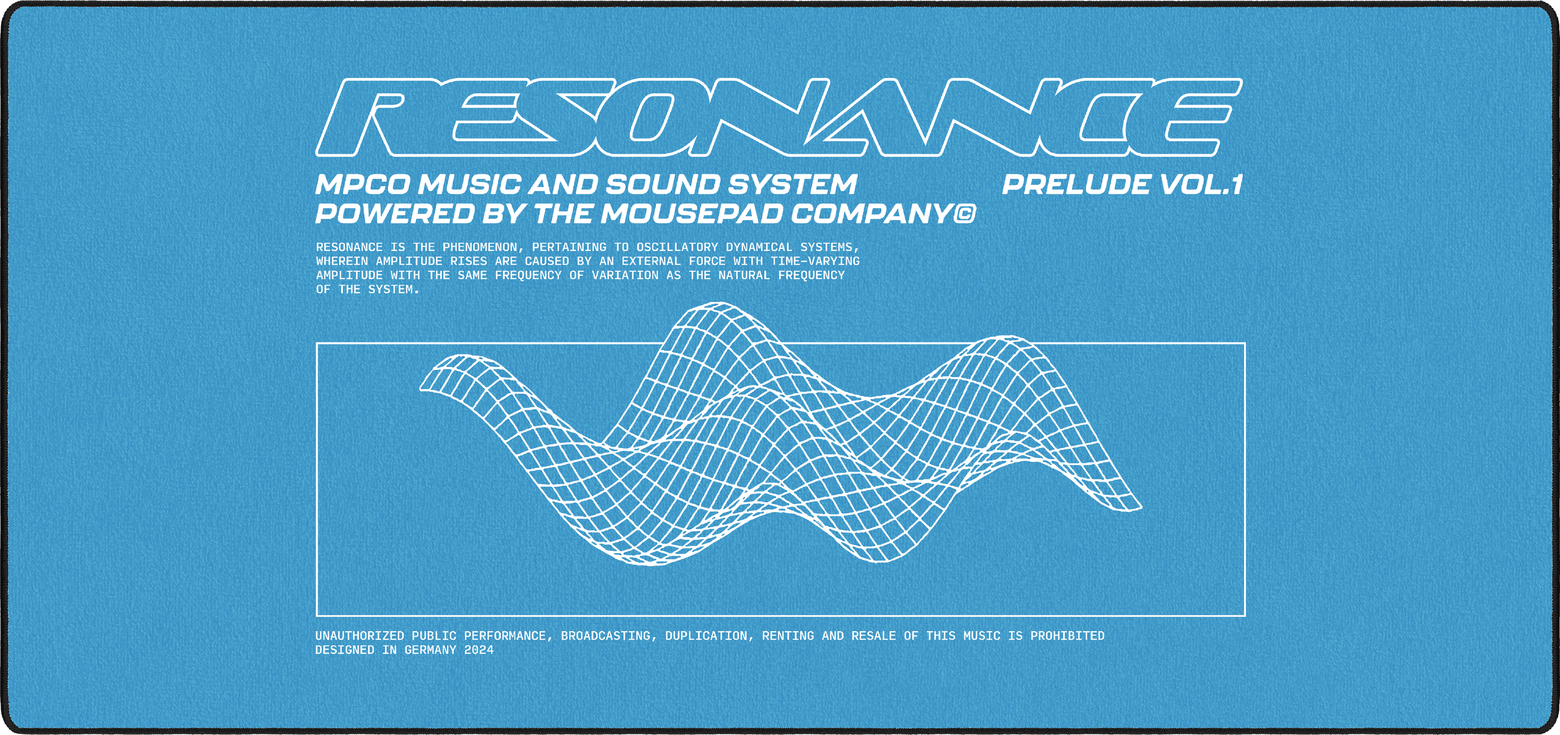 MPCO Music mousepad thumbnail, Sky Blue, Large/XXL