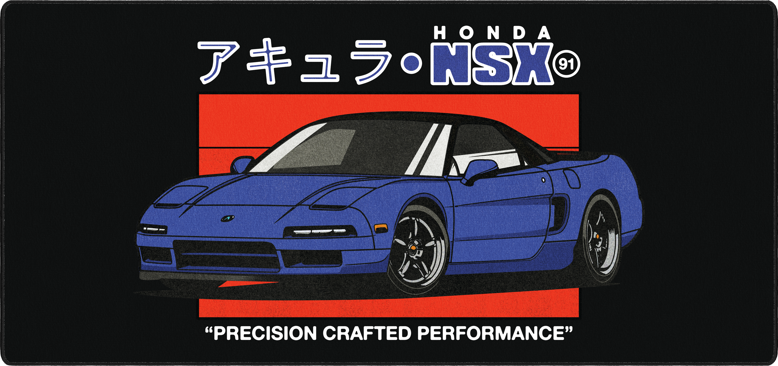 NSX by OZGMX mousepad thumbnail, Black/Blue, Large/XXL