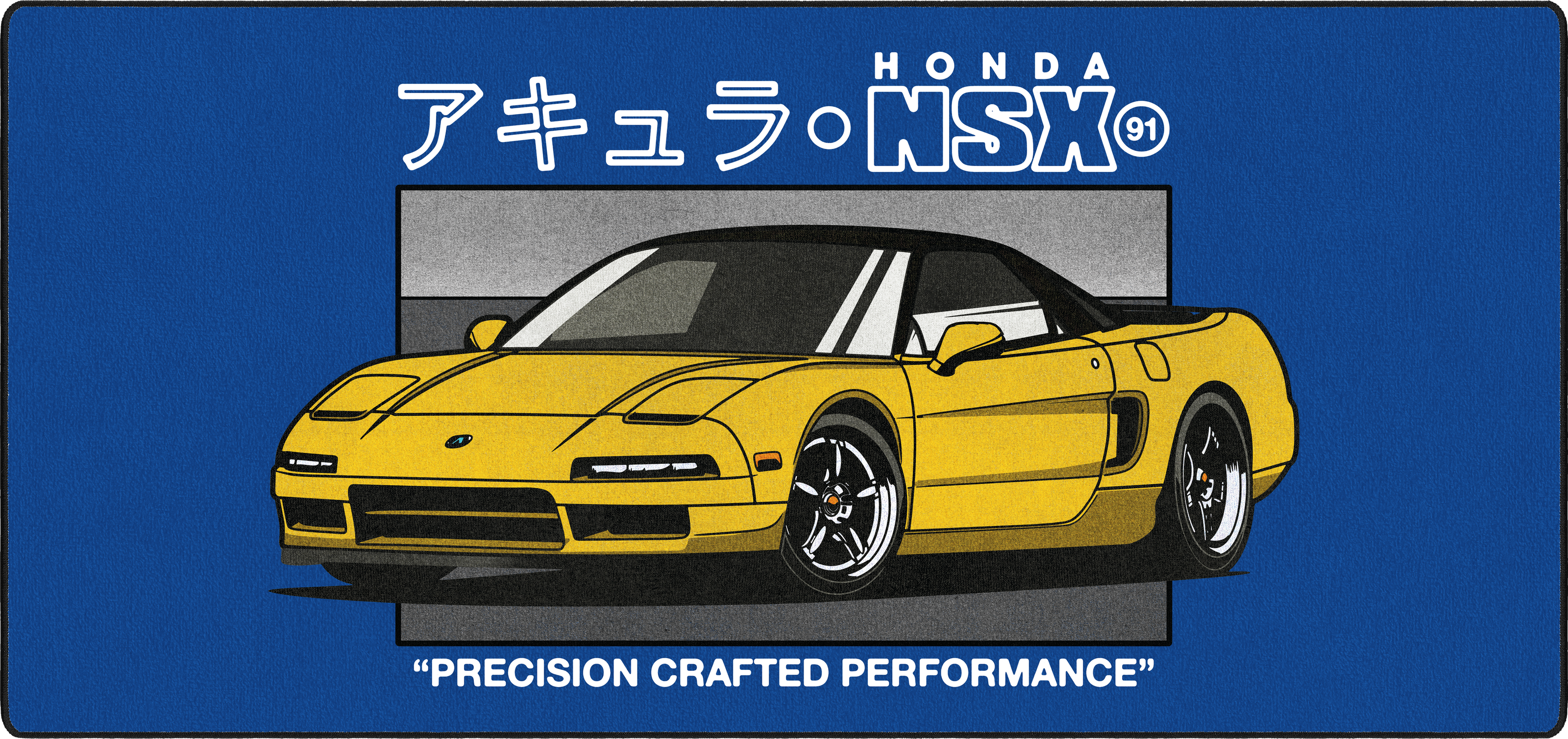 NSX by OZGMX mousepad thumbnail, Blue/Yellow, Large/XXL