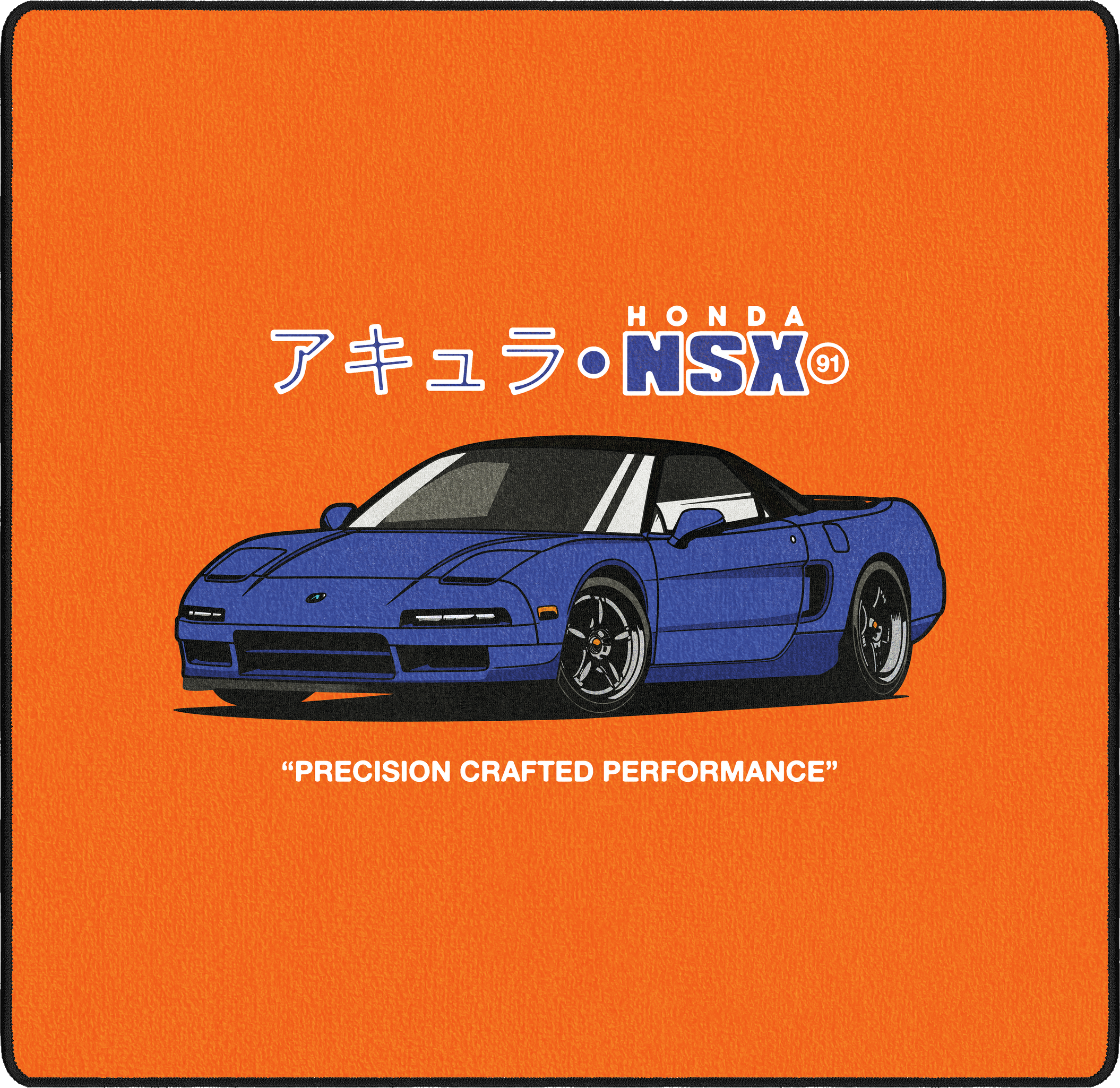 NSX by OZGMX mousepad thumbnail, Orange/Blue, Medium/Small