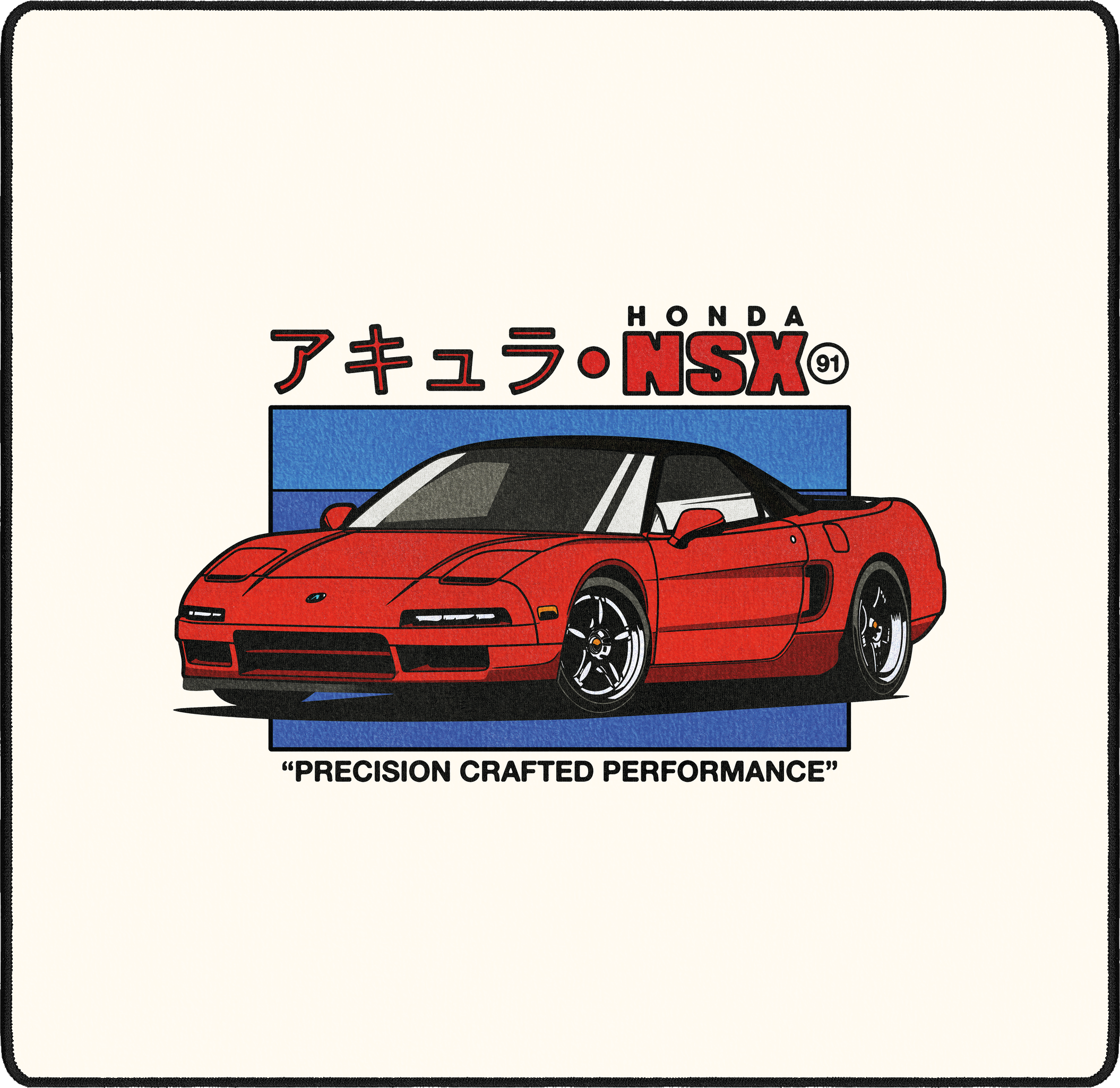 NSX by OZGMX mousepad thumbnail, White/Red, Medium/Small