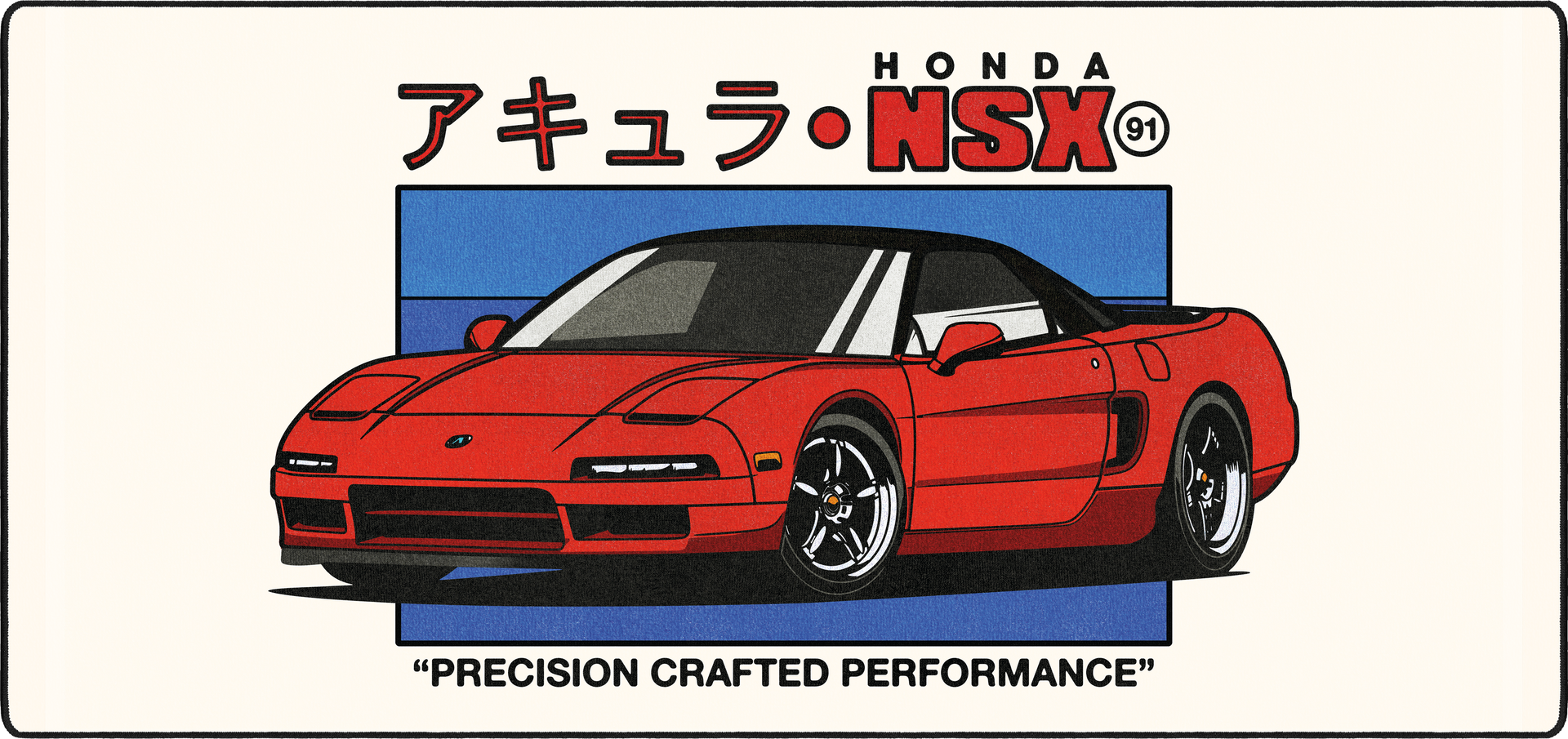 ホンダ NSX 赤 印刷物 フレーム付き NSX by OZGMX