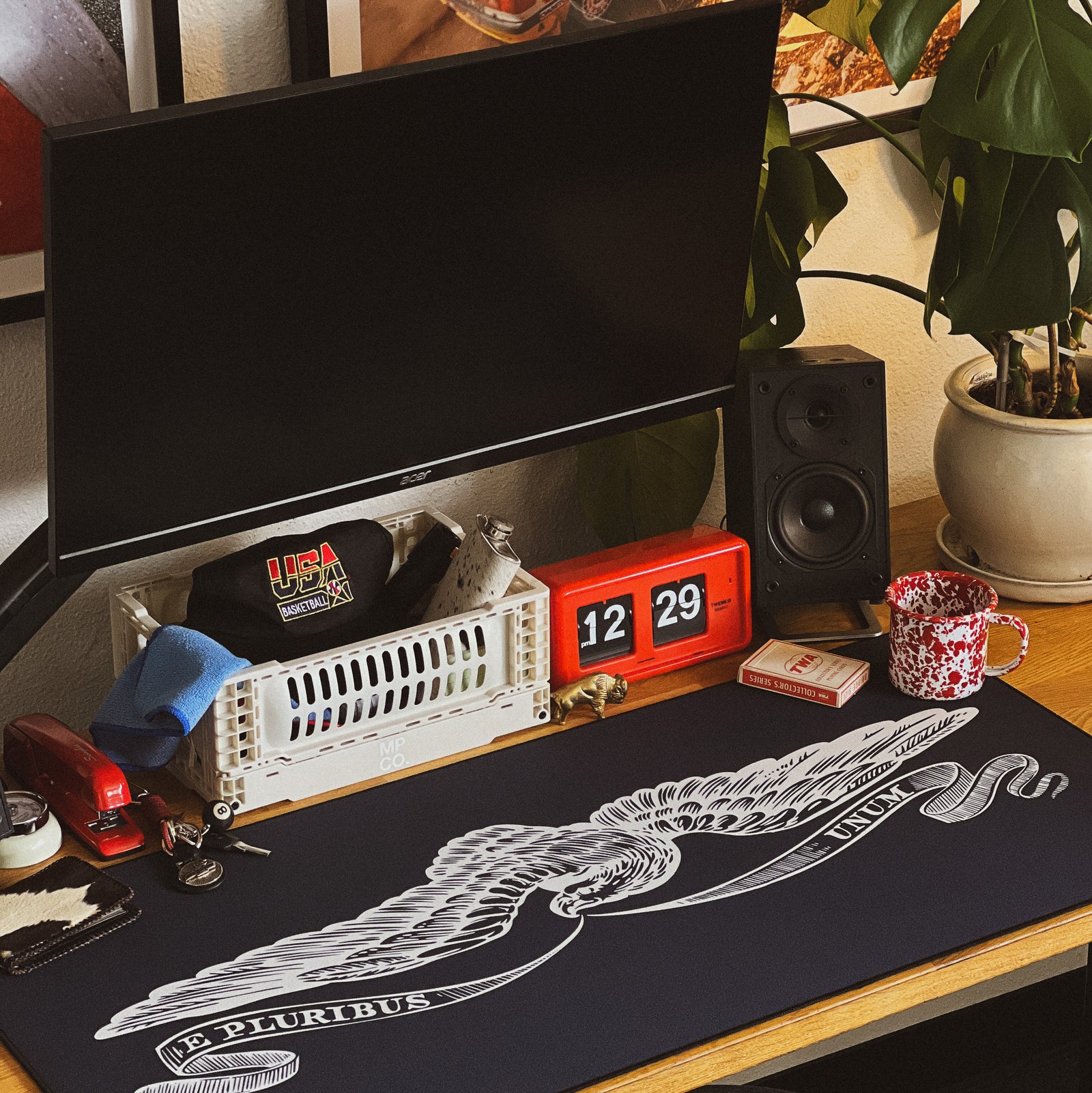 Out of Many, One - Navy Blue desk setup