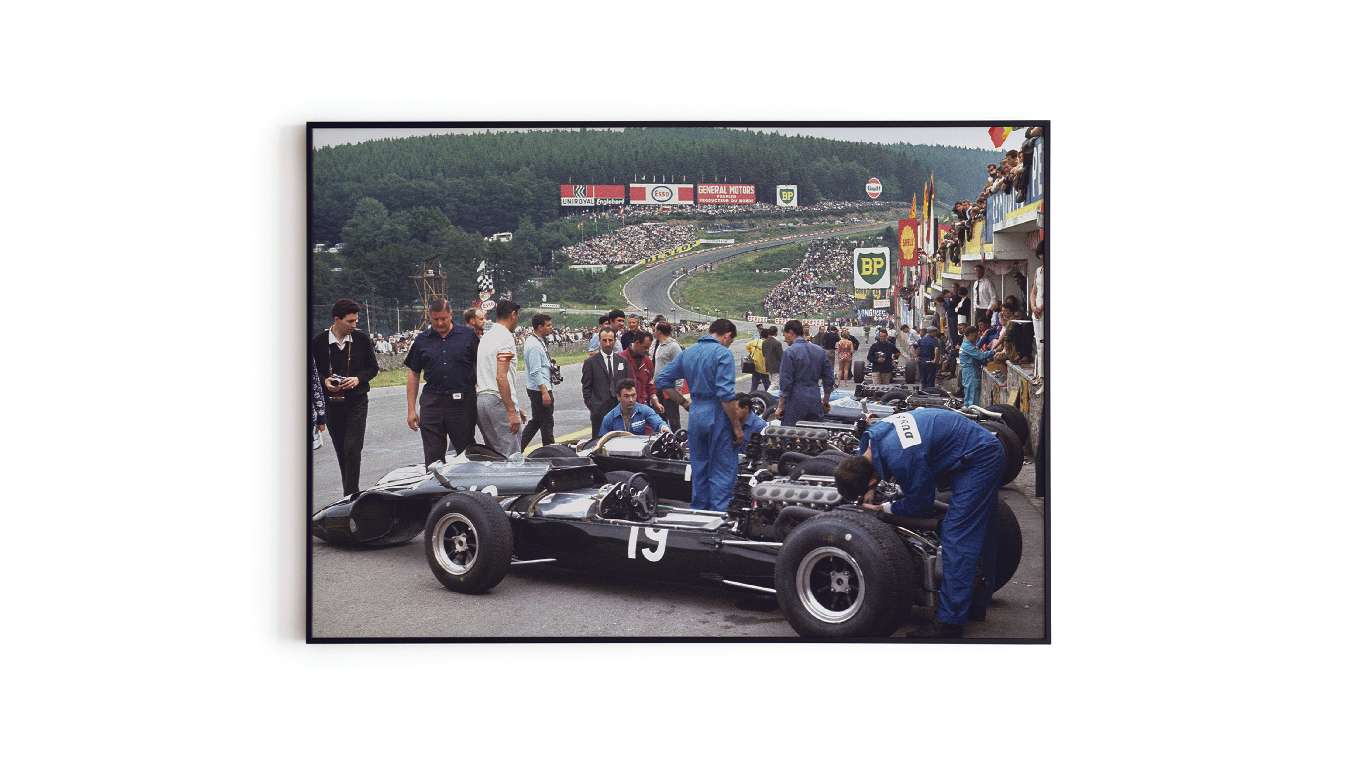 Cooper T81 Maseratis at Belgian GP '66 - Giant Poster - The Mousepad Company