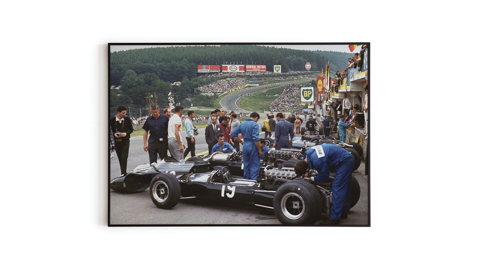 Giant Poster - 3 ft x 2 ft - Cooper T81 Maseratis at Belgian GP '66