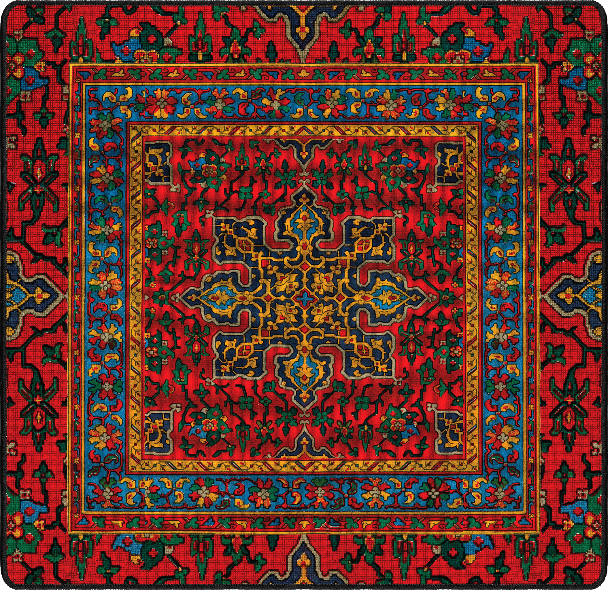 Royal Medallions mousepad thumbnail, Red/Amber, Medium/Small