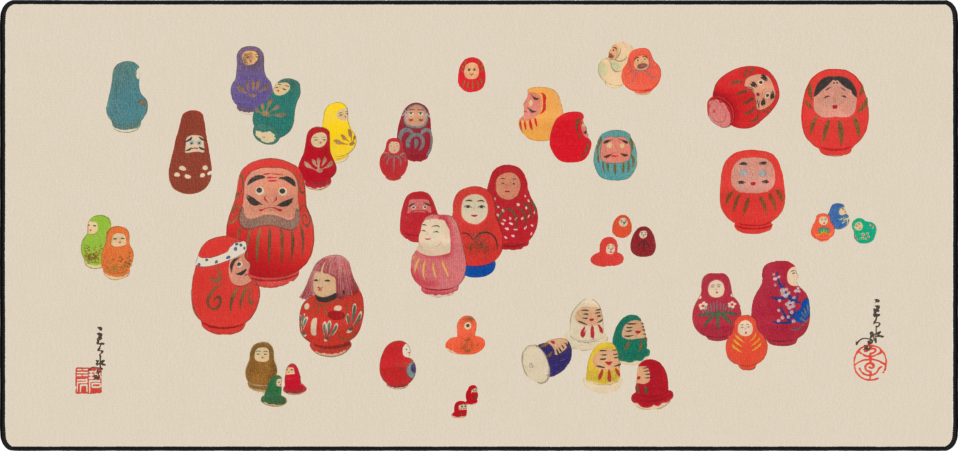 Russian Doll, by Koboshi mousepad thumbnail, Original, Large/XXL