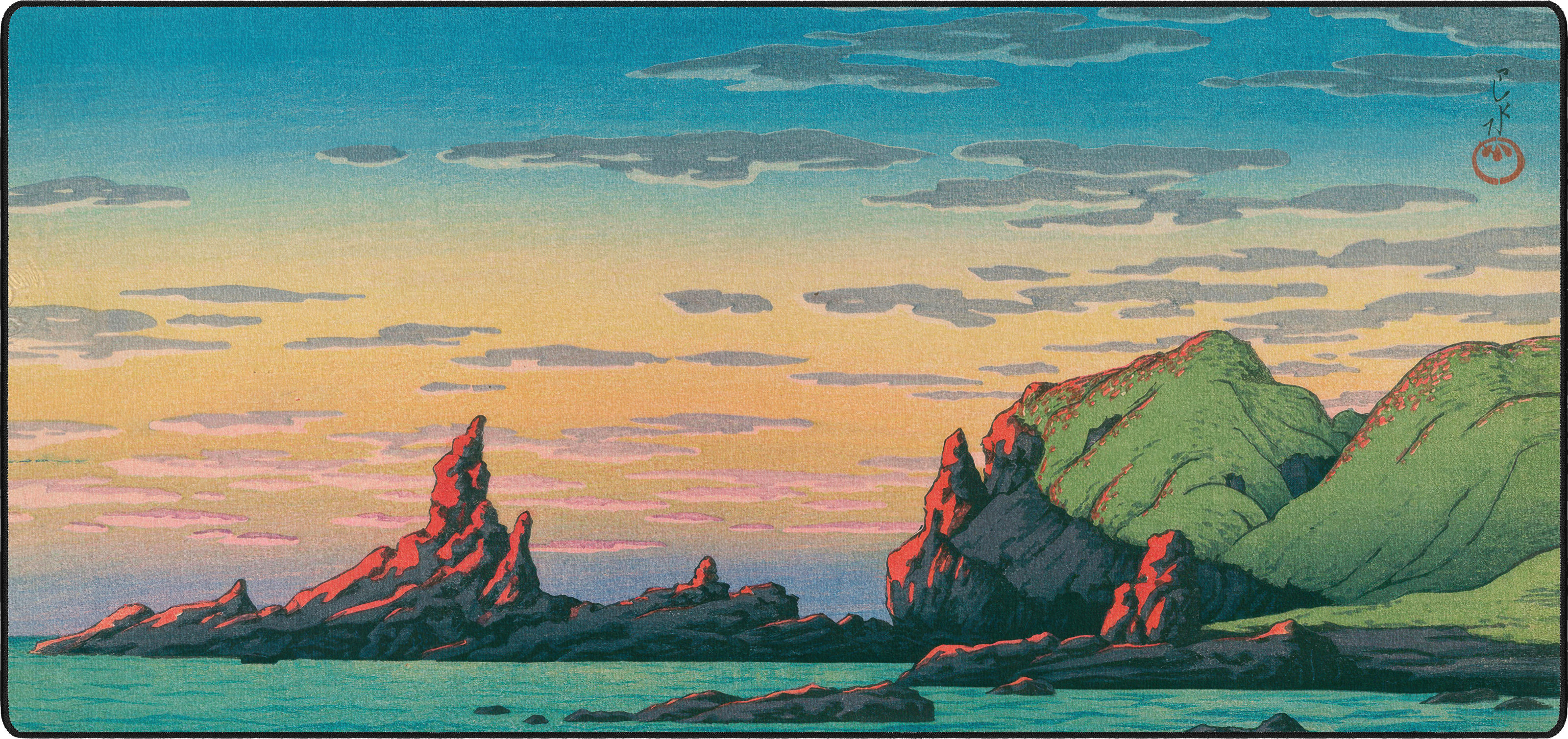 Ryugashima Island, by Hasui mousepad thumbnail, Original, Large/XXL