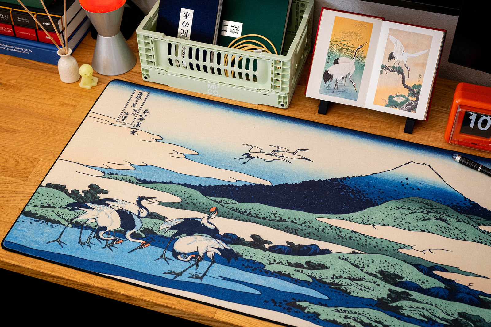 Sagami Province, by Hokusai - Original desk setup