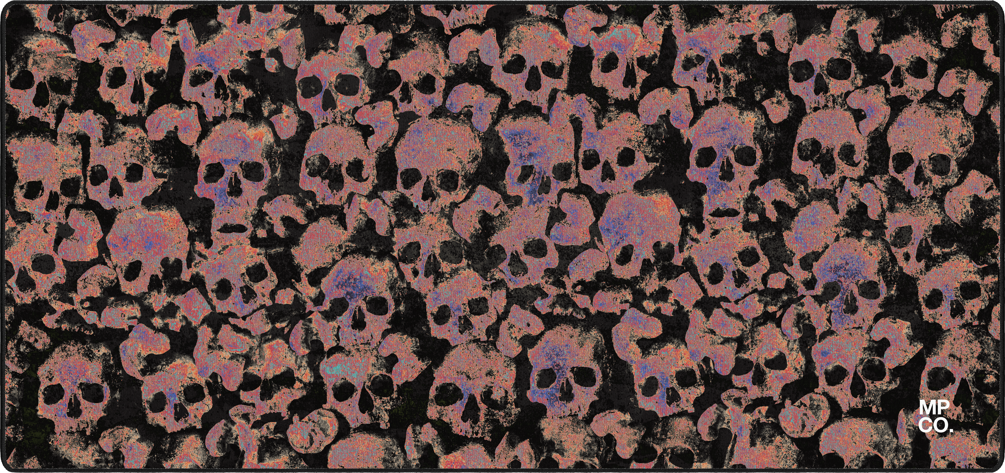 Skulls mousepad thumbnail, Black Fire, Large/XXL