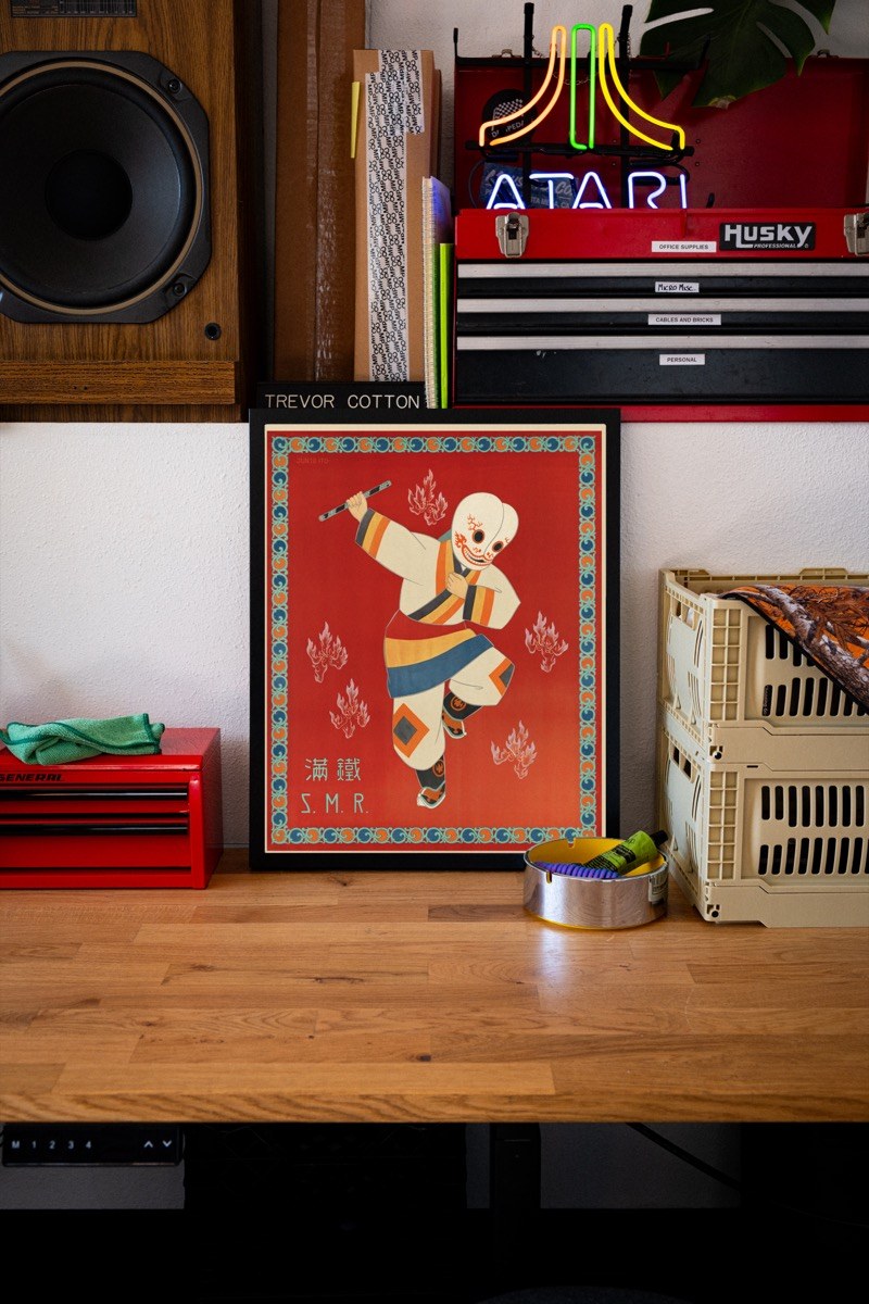 South Manchuria Railway Dancer, by Mayama Koji art print styled in a room setting