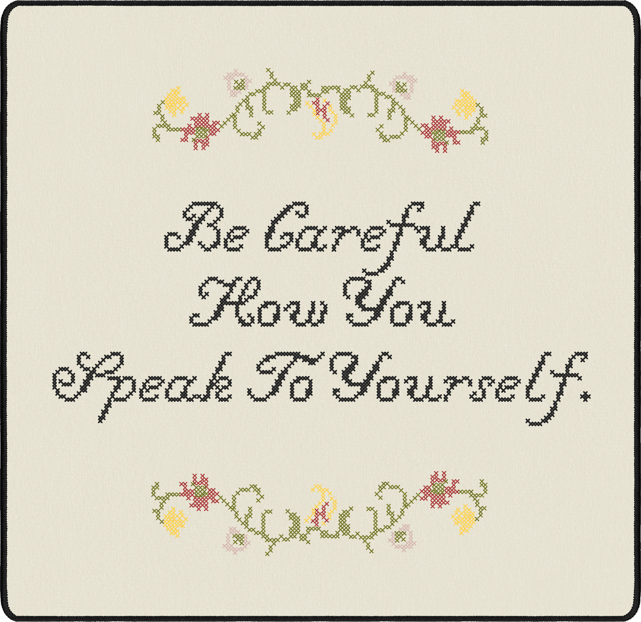 Speak Kindly Cross-Stitch mousepad thumbnail, Original, Medium/Small