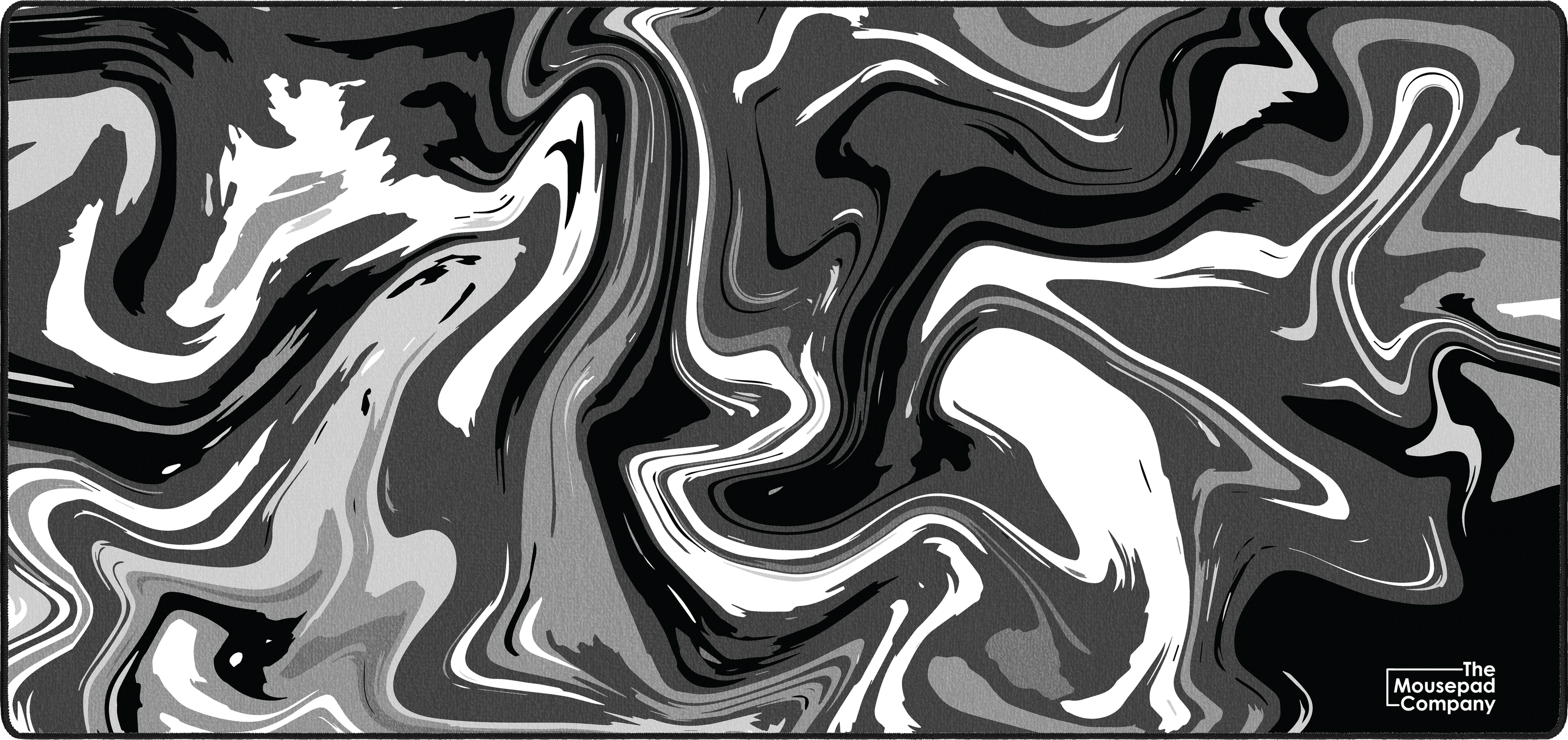 Strata Liquid mousepad thumbnail, Black & White, Large/XXL