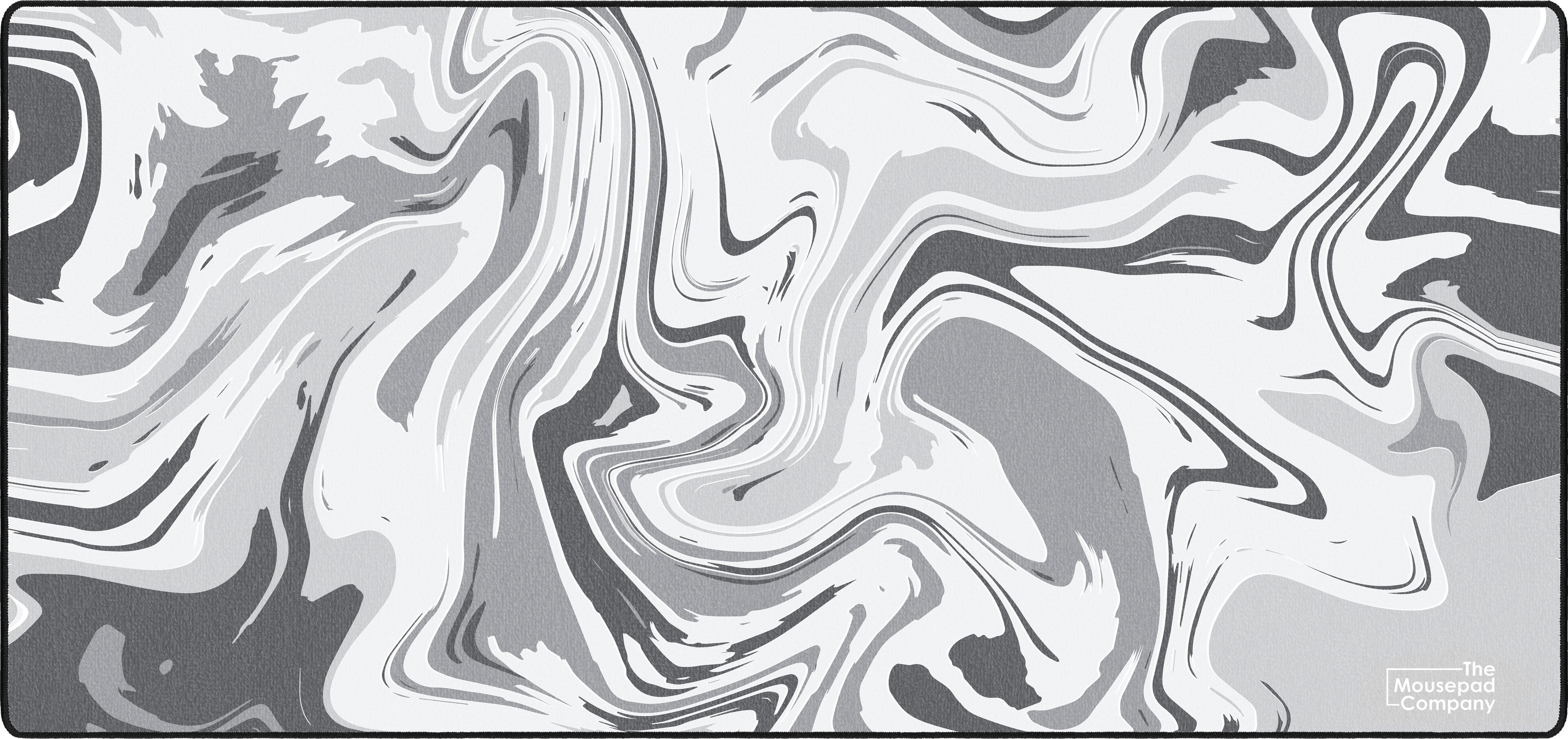 Strata Liquid mousepad thumbnail, White & Grey, Large/XXL