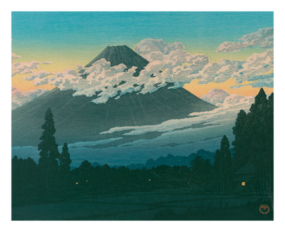 Sunset on Mt. Fuji, by Hasui Kawase
