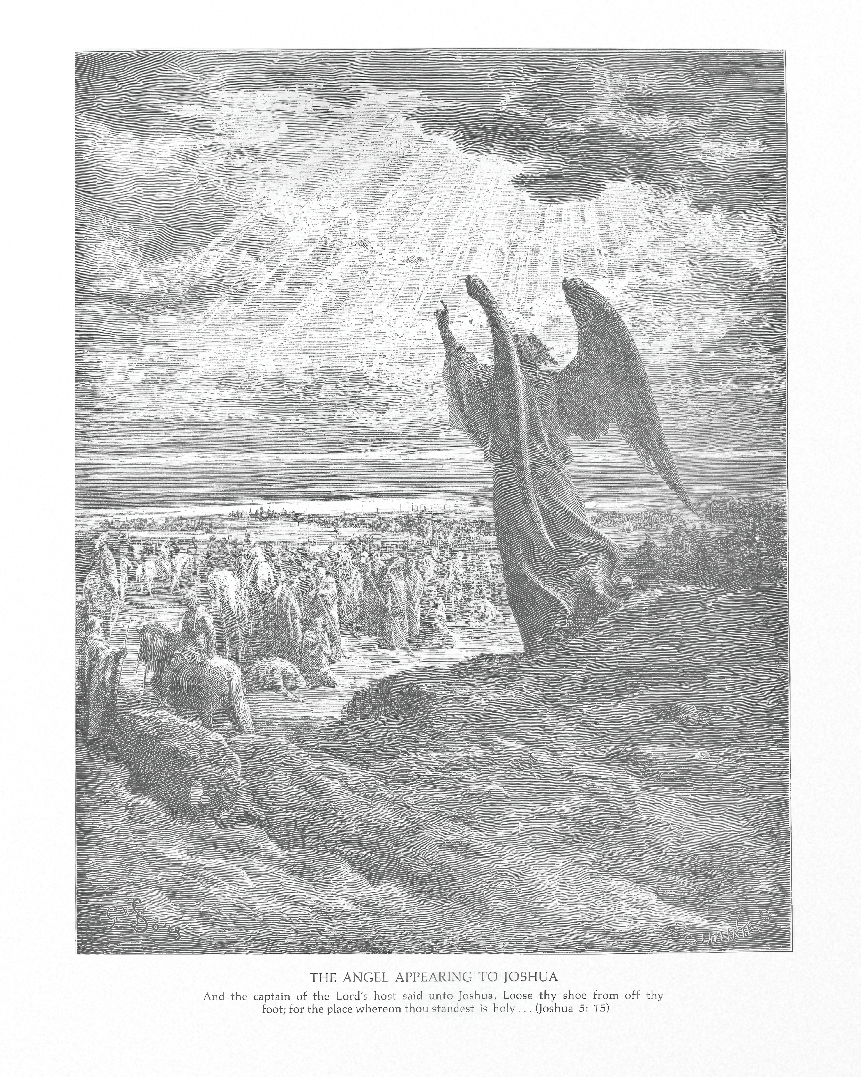 The Angel Appearing to Joshua, by Gustave Dore - The Mousepad Company